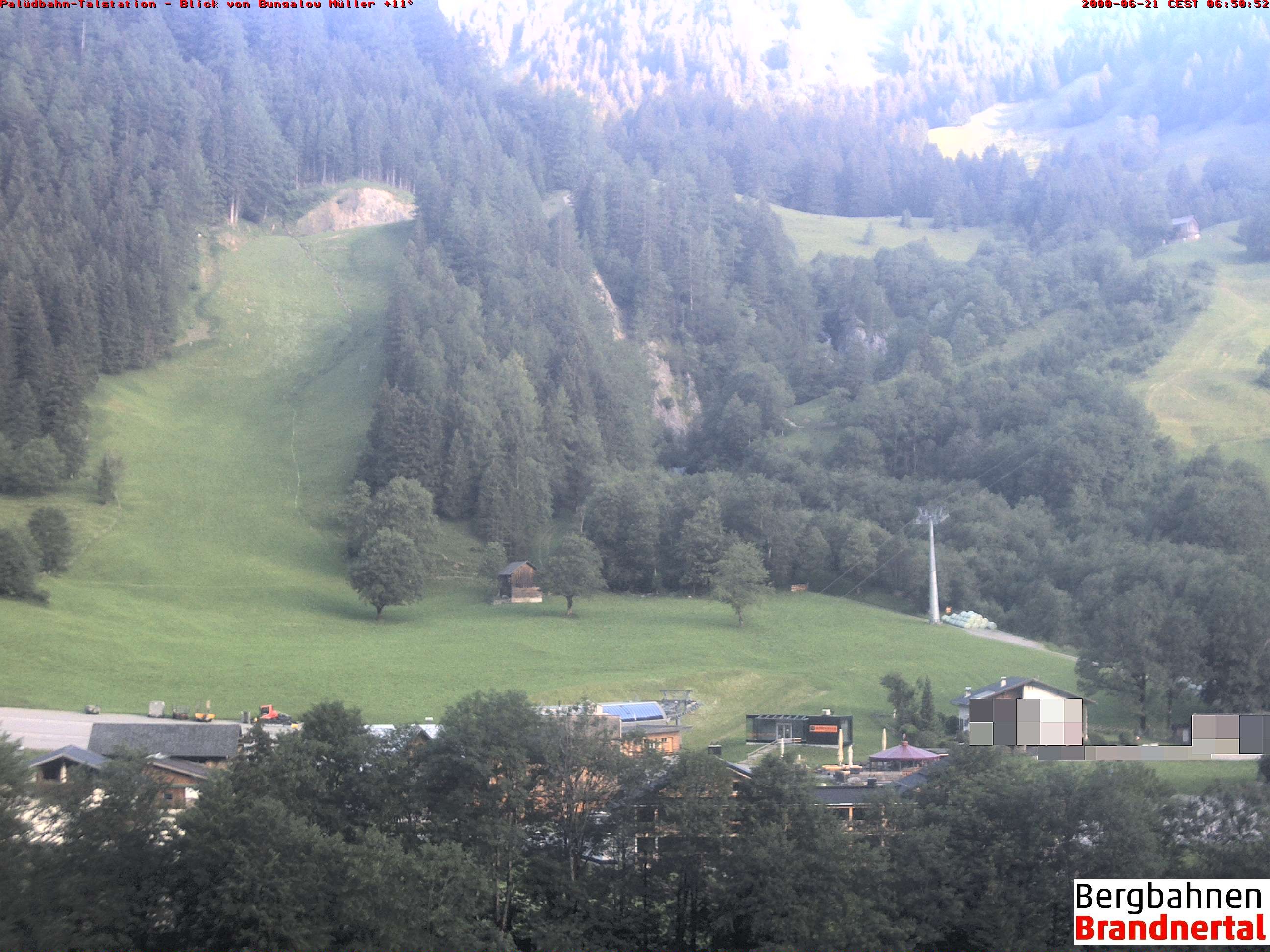 Archiv Foto Webcam Talstation Palüdbahn, Brand bei Bludenz