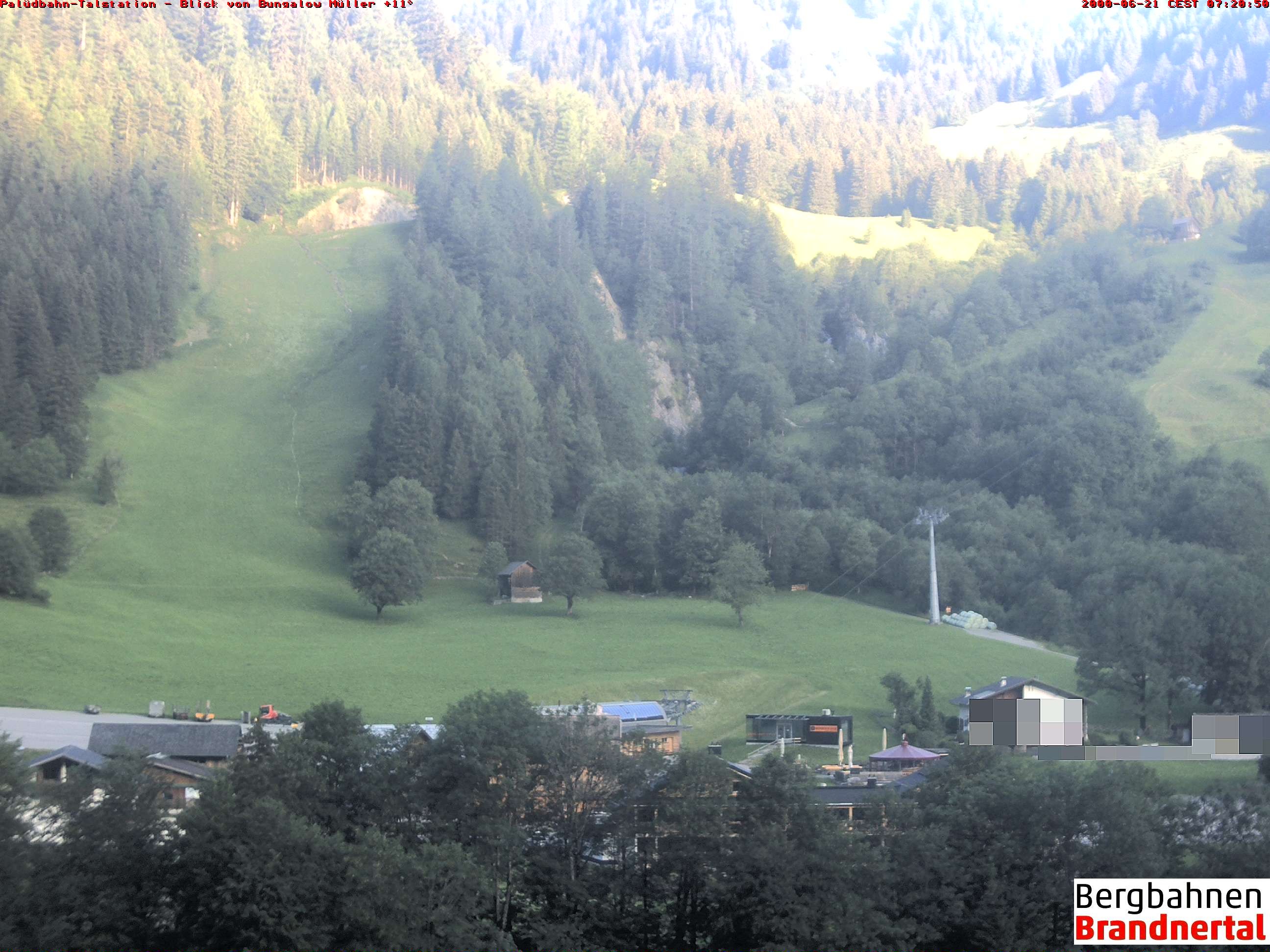 Archiv Foto Webcam Talstation Palüdbahn, Brand bei Bludenz