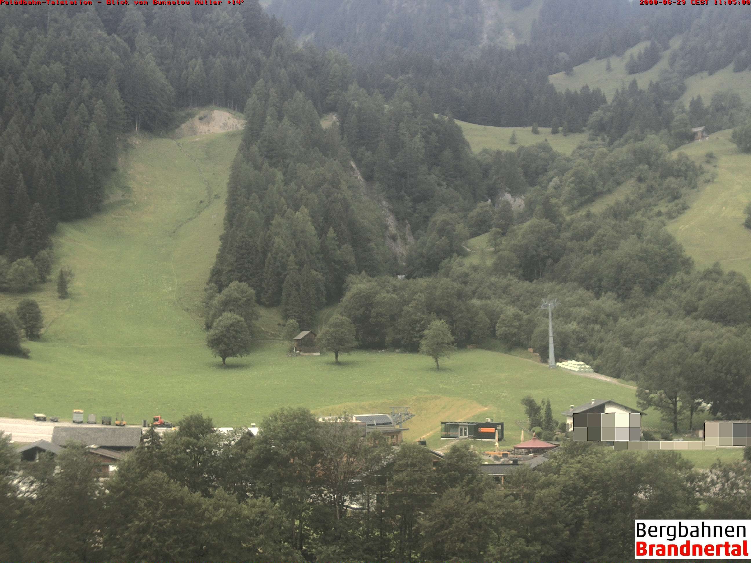 Archived image Webcam base station "Palüdbahn", Brand near Bludenz