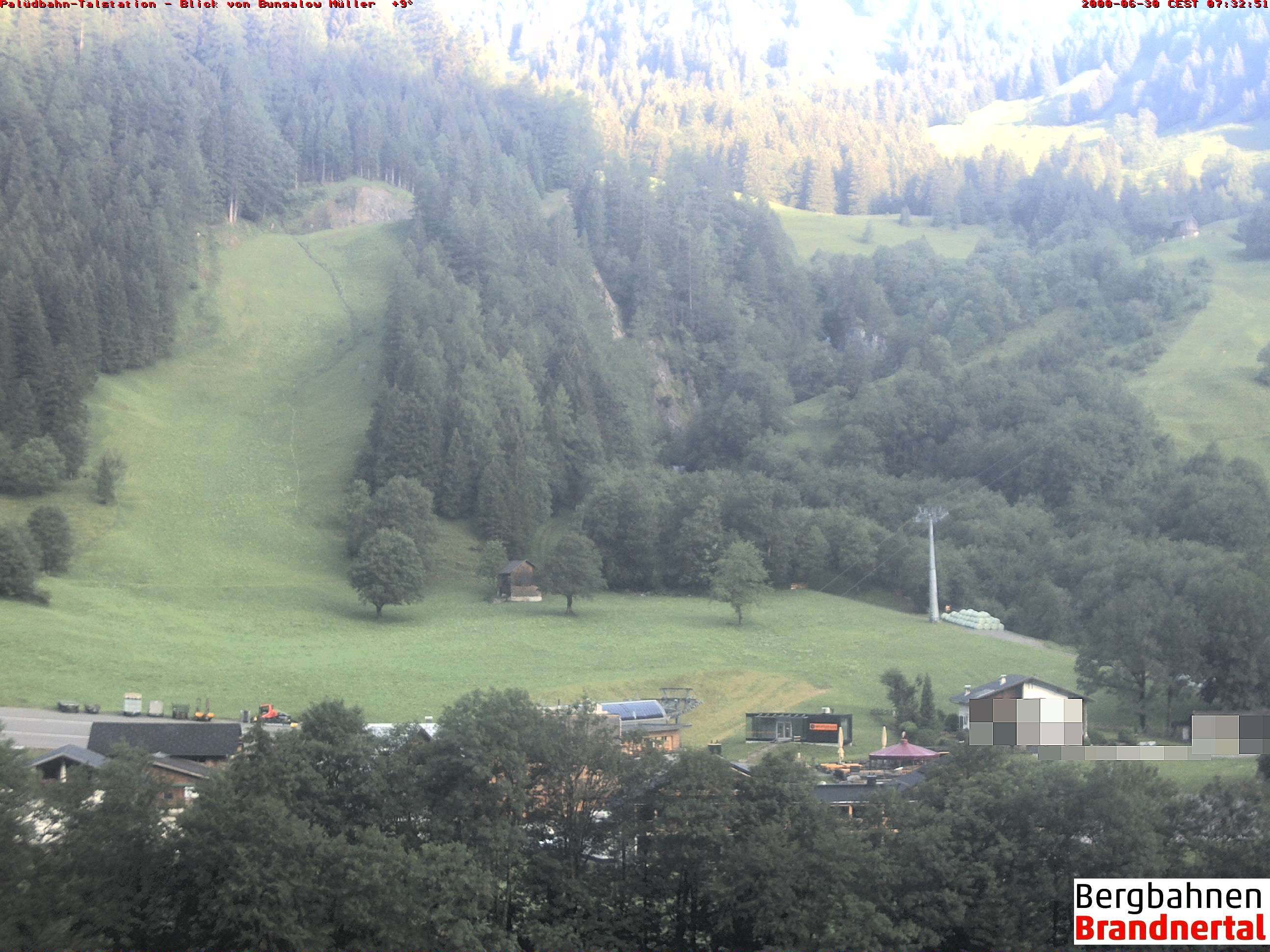 Archiv Foto Webcam Talstation Palüdbahn, Brand bei Bludenz