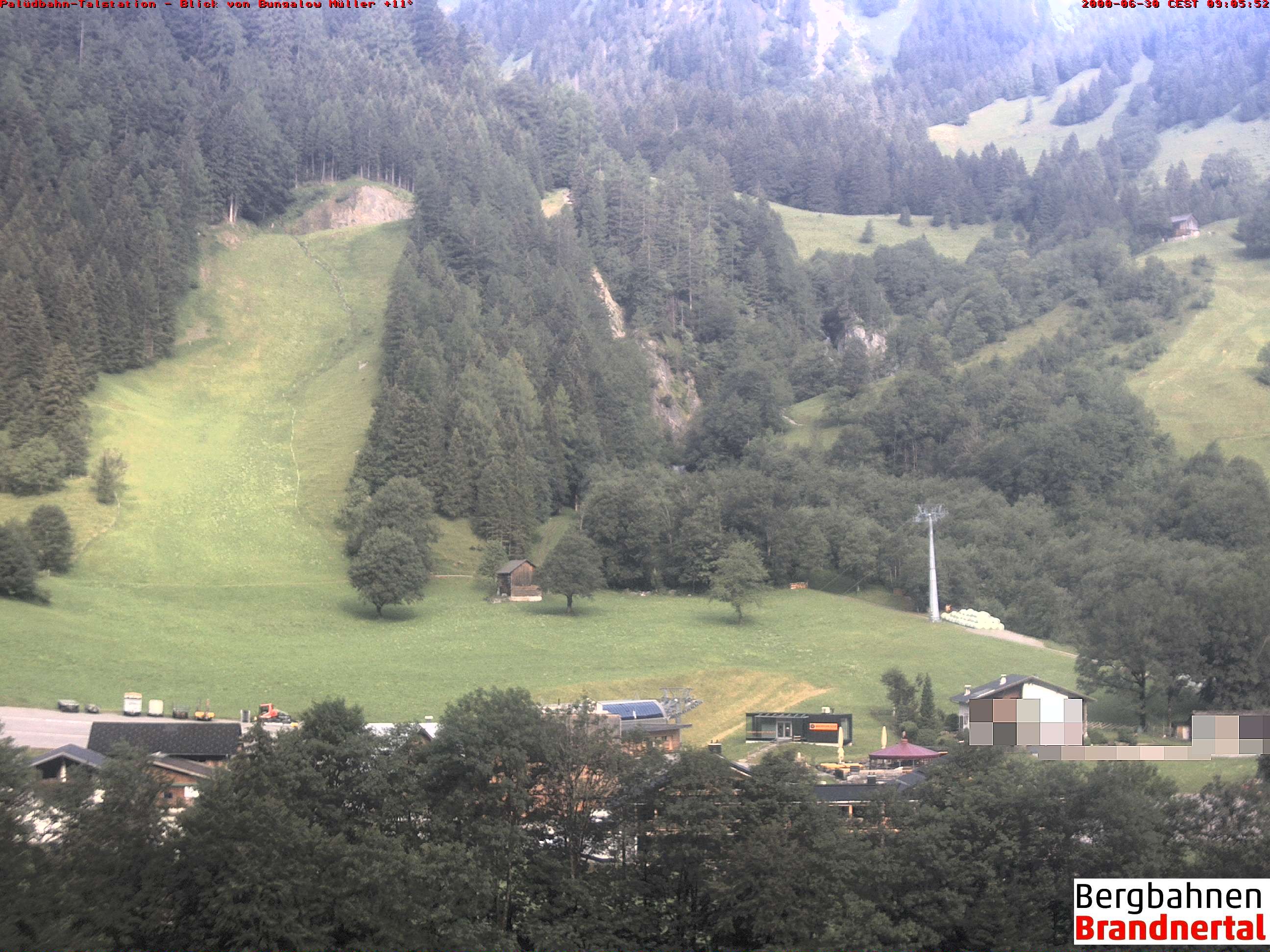 Archiv Foto Webcam Talstation Palüdbahn, Brand bei Bludenz