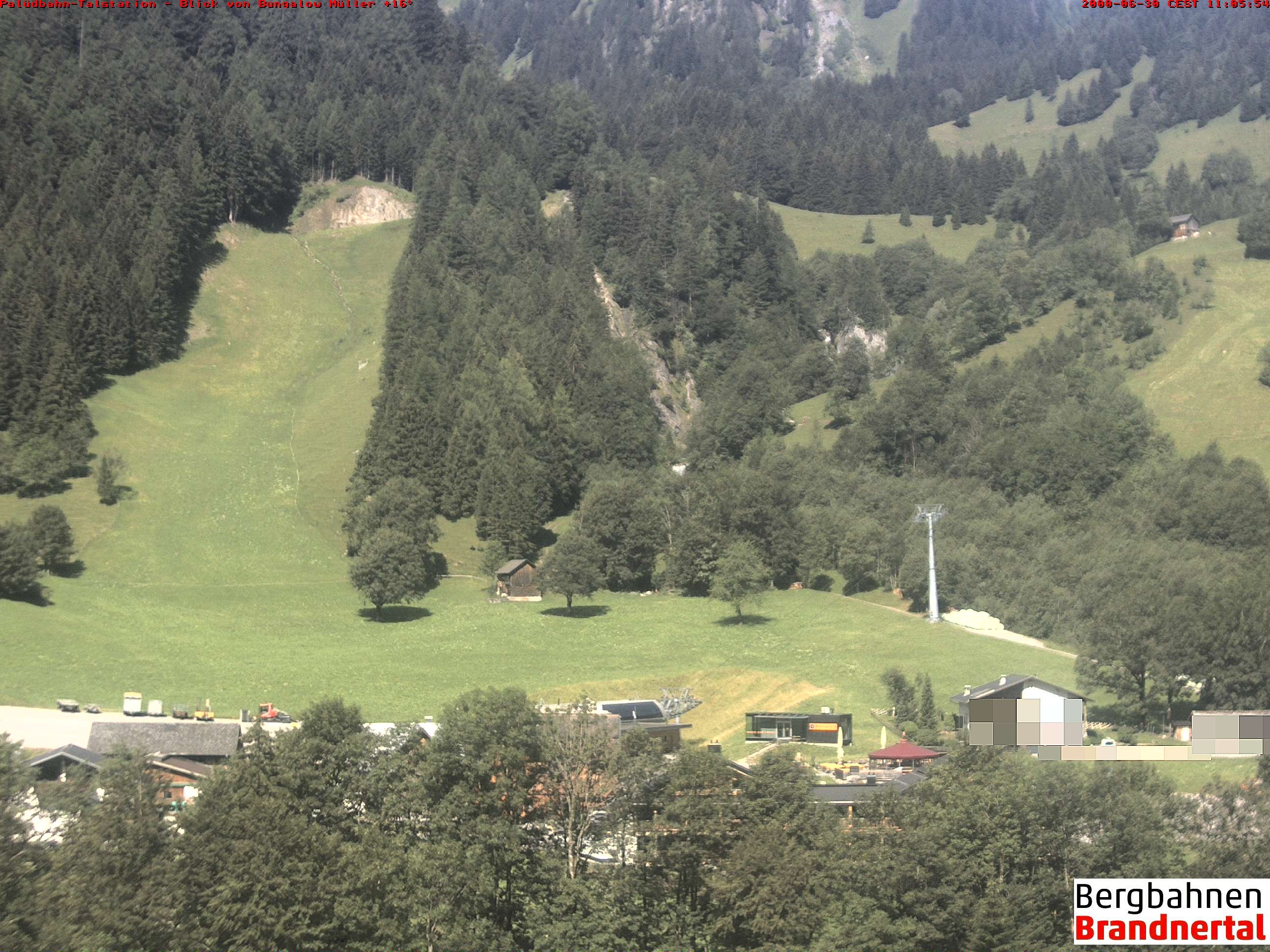 Archiv Foto Webcam Talstation Palüdbahn, Brand bei Bludenz
