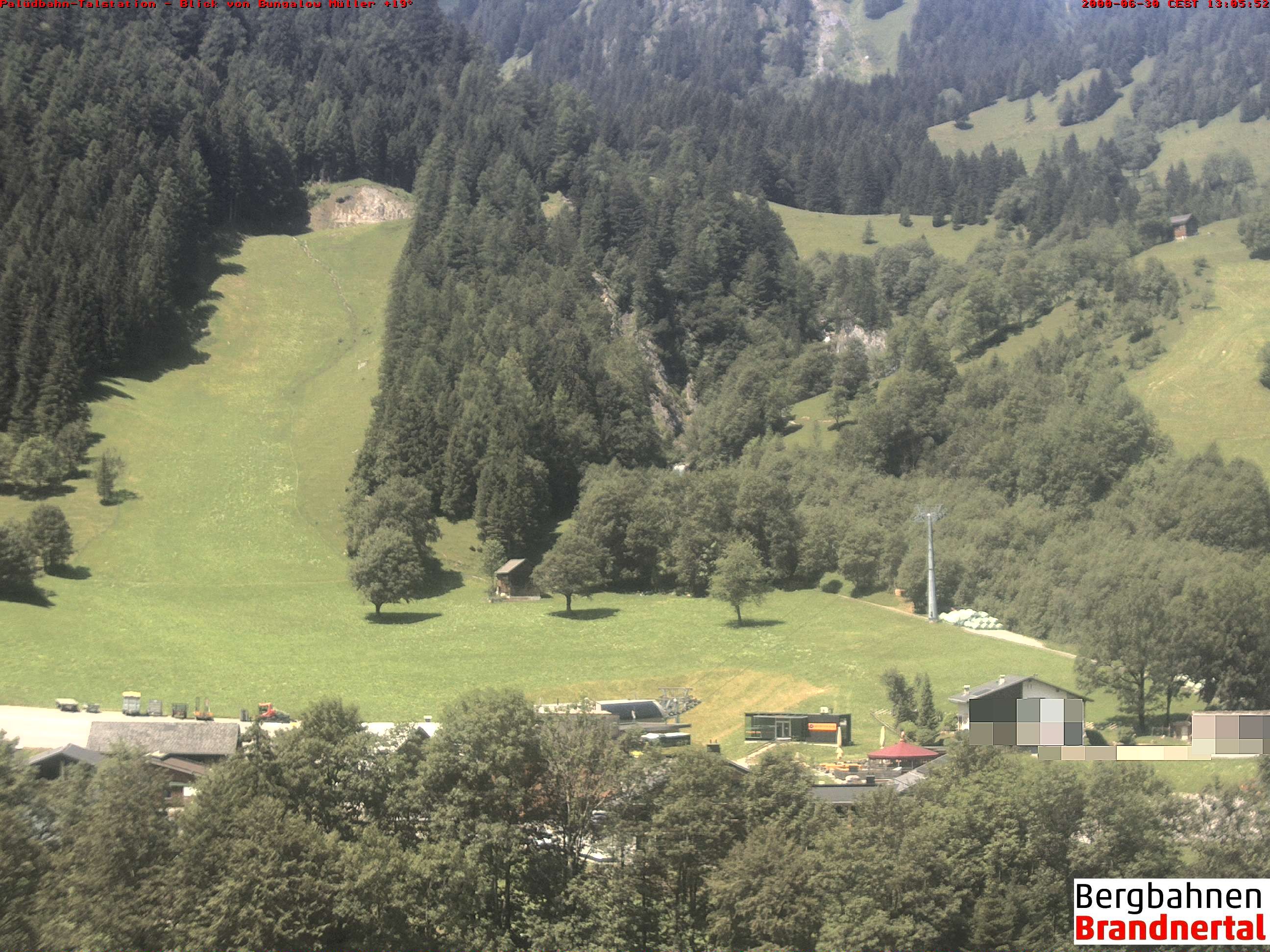 Archiv Foto Webcam Talstation Palüdbahn, Brand bei Bludenz