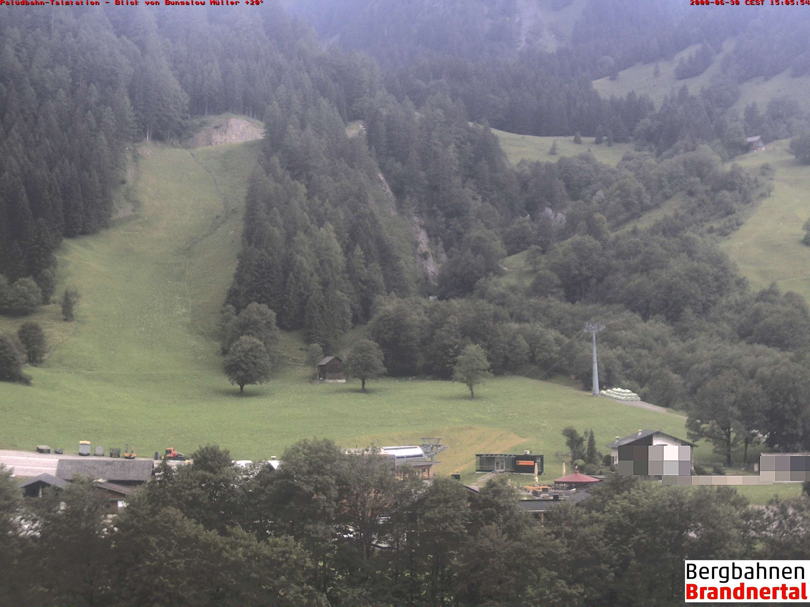 Archiv Foto Webcam Talstation Palüdbahn, Brand bei Bludenz