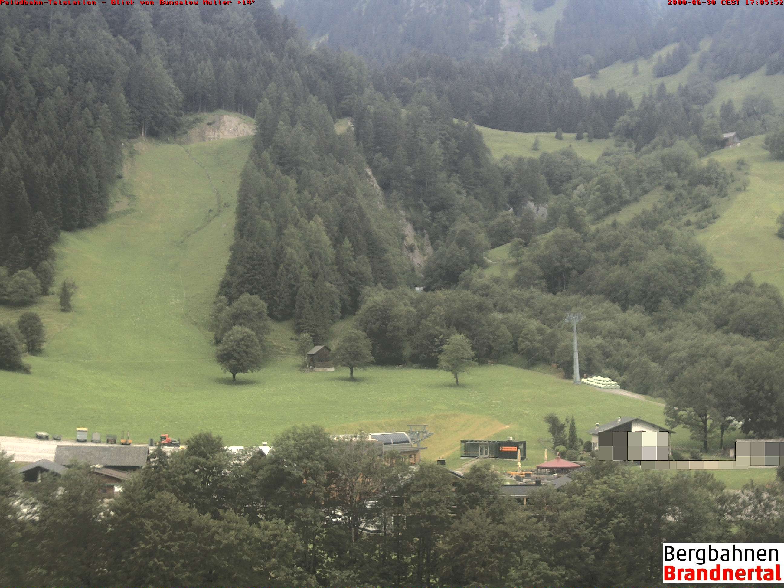 Archiv Foto Webcam Talstation Palüdbahn, Brand bei Bludenz