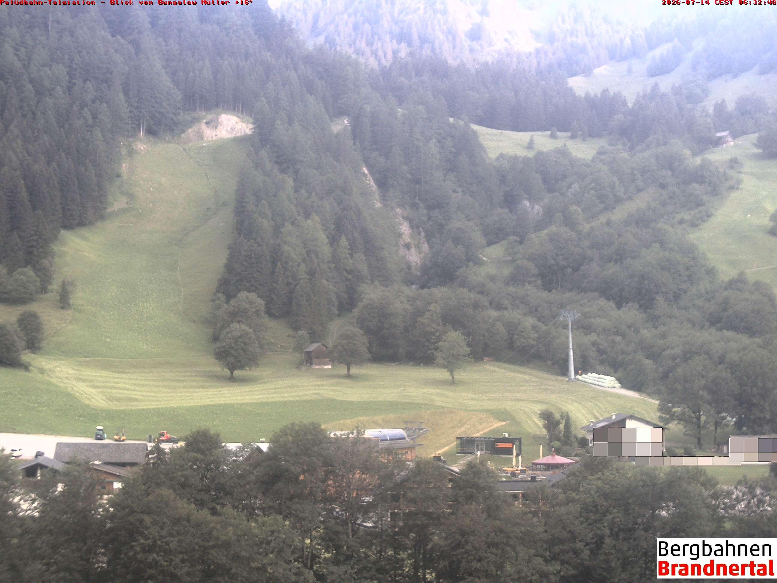 Archiv Foto Webcam Talstation Palüdbahn, Brand bei Bludenz