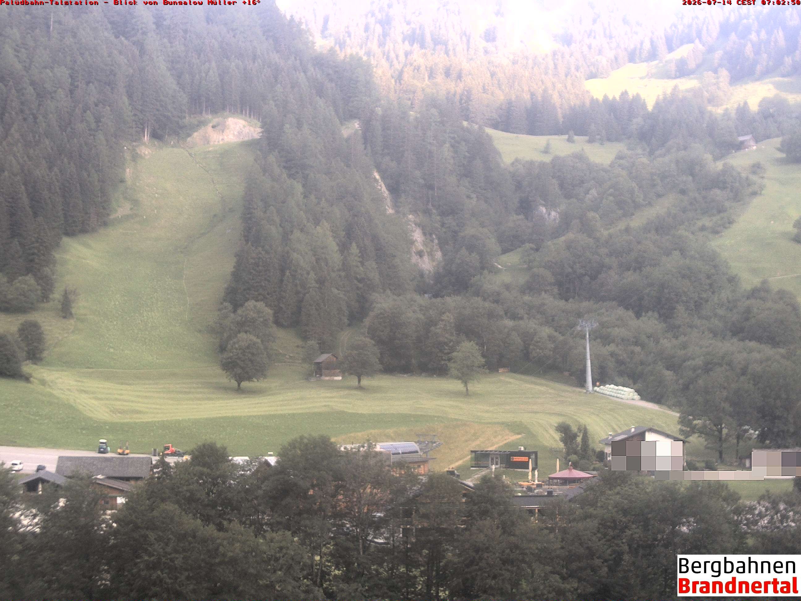 Archiv Foto Webcam Talstation Palüdbahn, Brand bei Bludenz