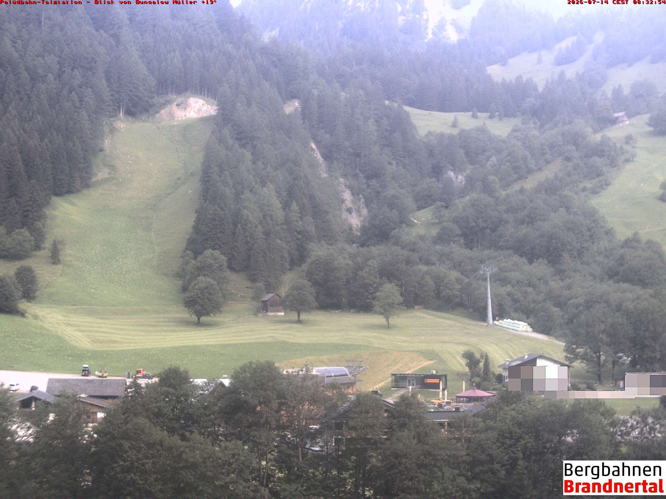 Archiv Foto Webcam Talstation Palüdbahn, Brand bei Bludenz