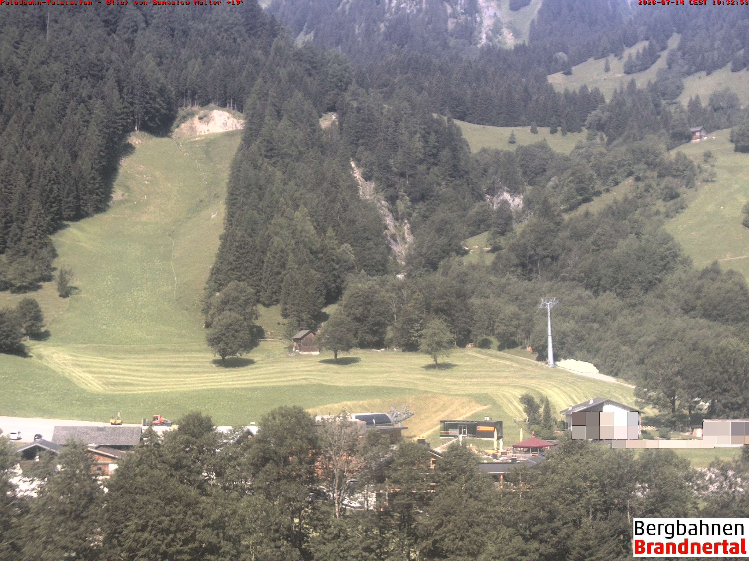 Archiv Foto Webcam Talstation Palüdbahn, Brand bei Bludenz