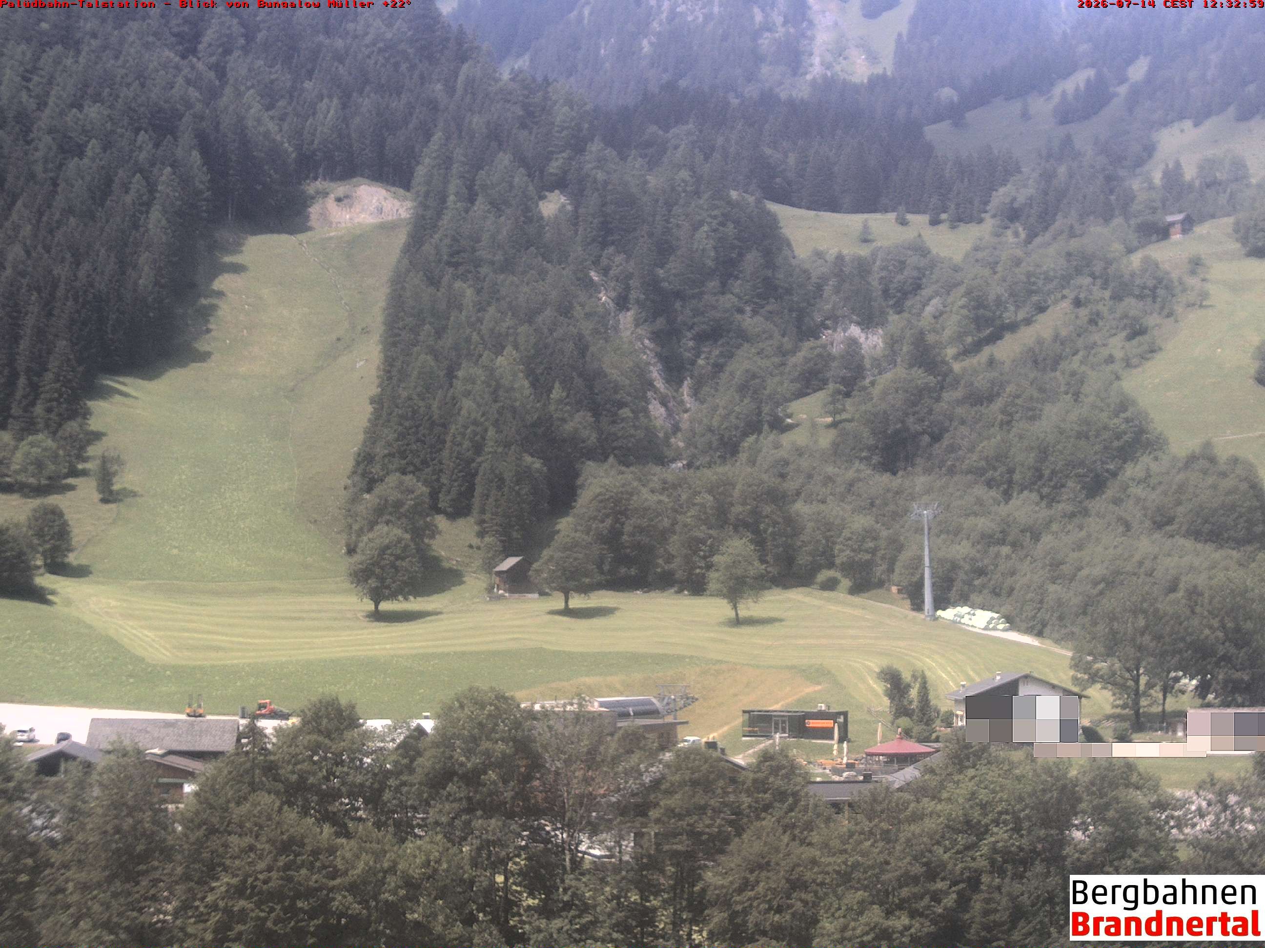 Archiv Foto Webcam Talstation Palüdbahn, Brand bei Bludenz