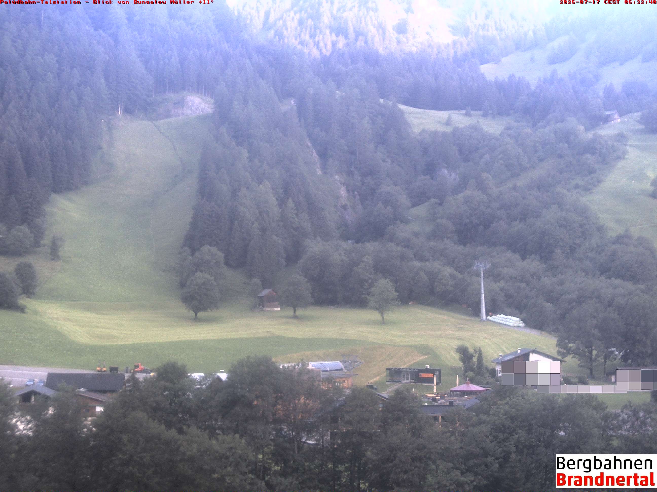 Archiv Foto Webcam Talstation Palüdbahn, Brand bei Bludenz