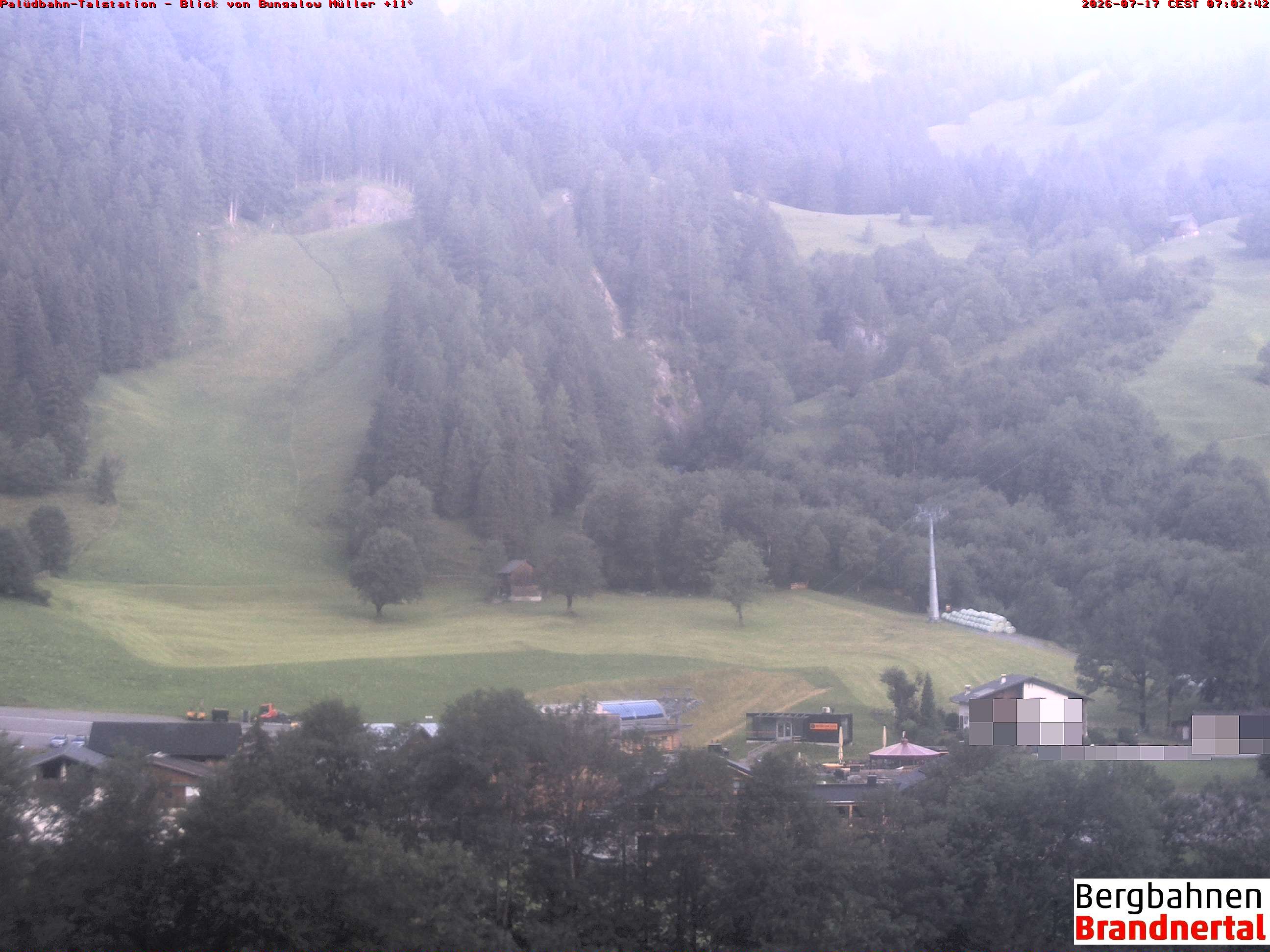 Archiv Foto Webcam Talstation Palüdbahn, Brand bei Bludenz