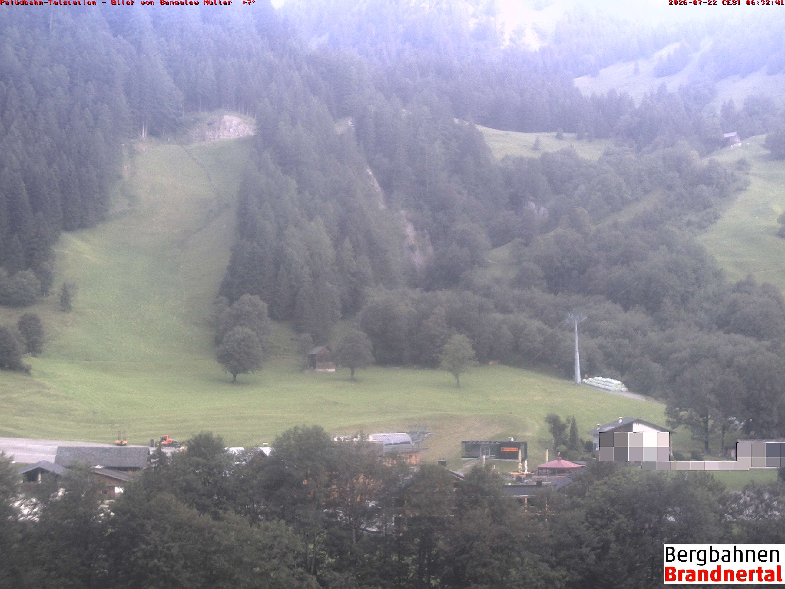 Archiv Foto Webcam Talstation Palüdbahn, Brand bei Bludenz