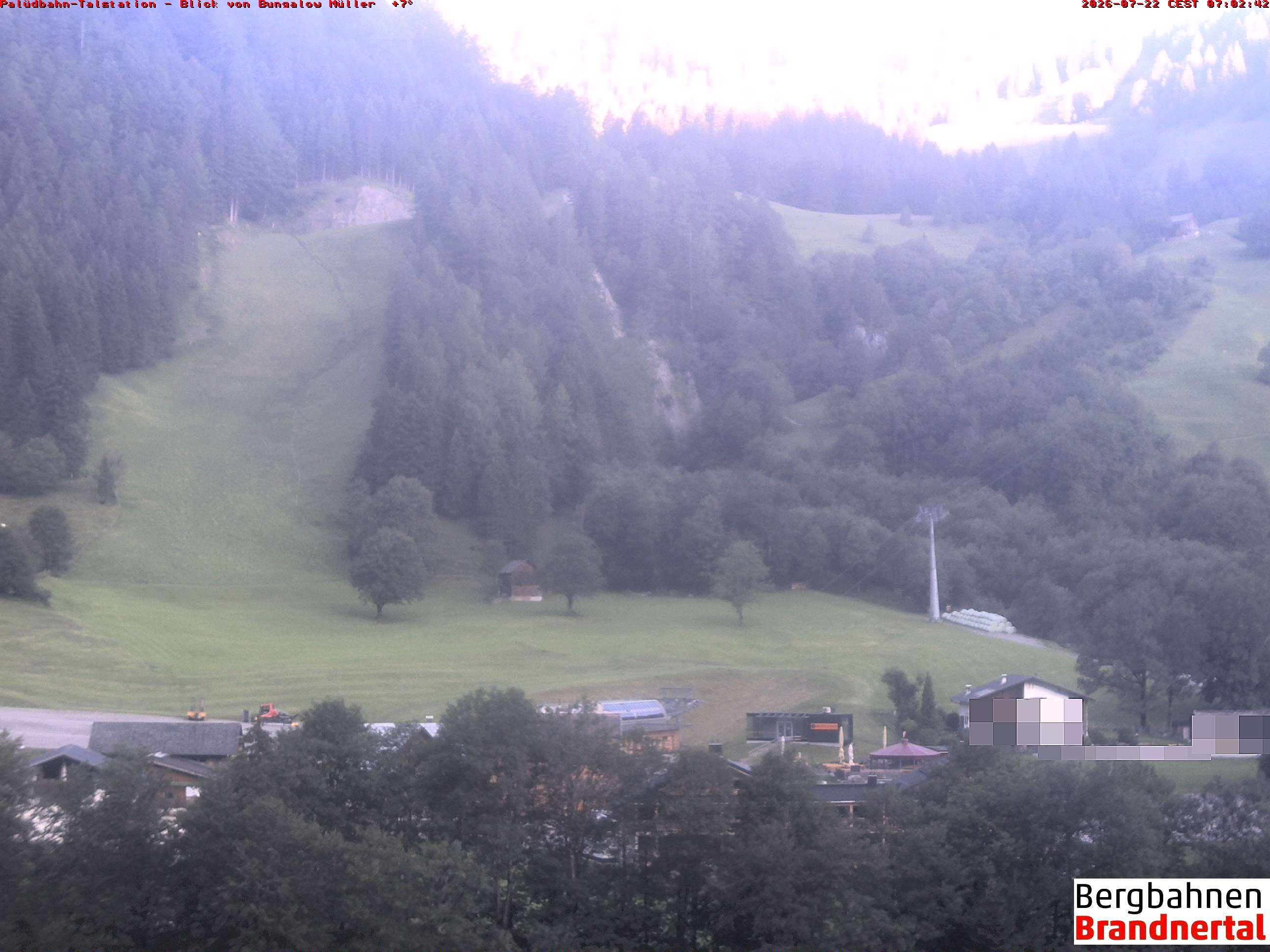 Archiv Foto Webcam Talstation Palüdbahn, Brand bei Bludenz
