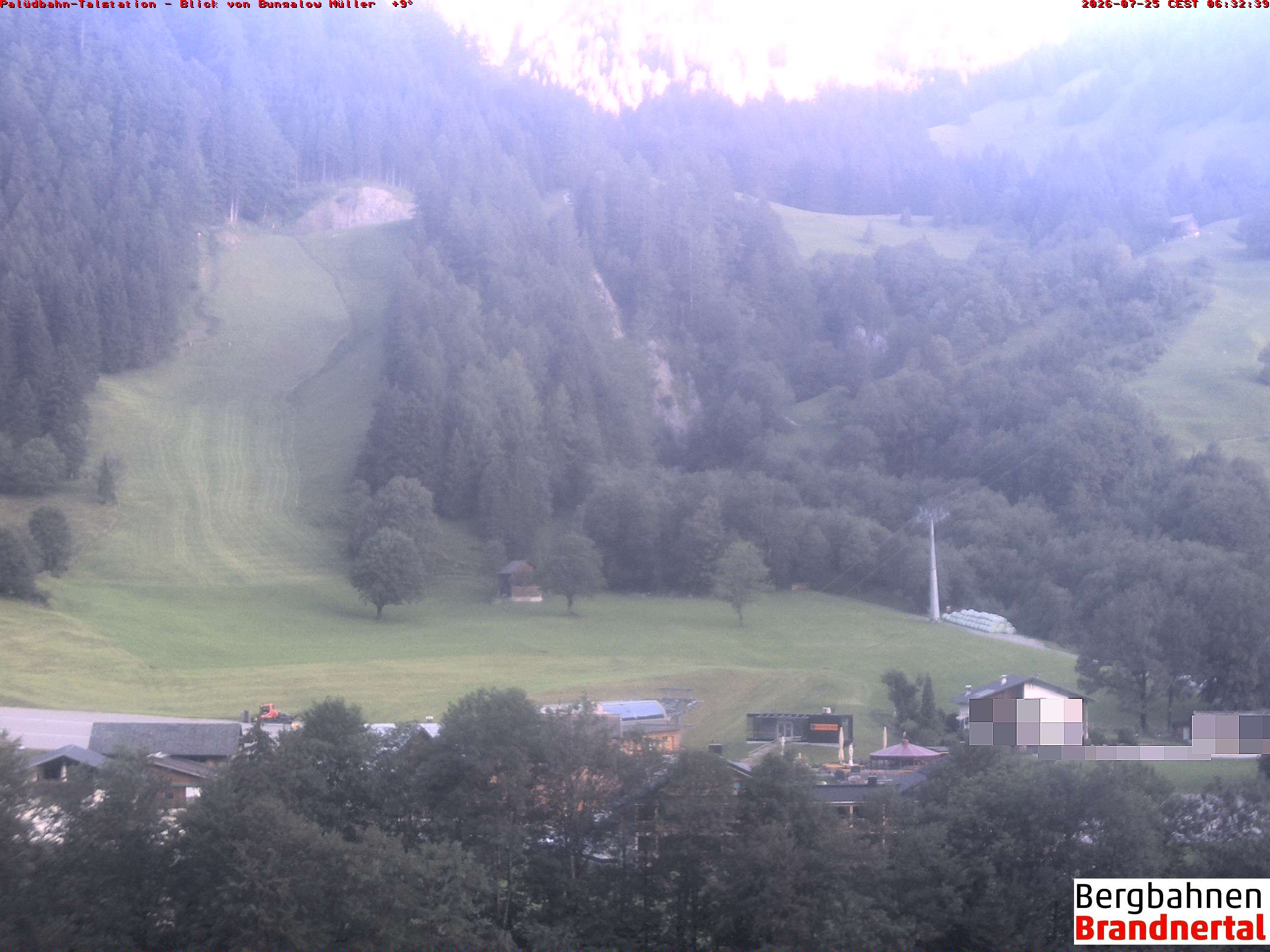 Archiv Foto Webcam Talstation Palüdbahn, Brand bei Bludenz