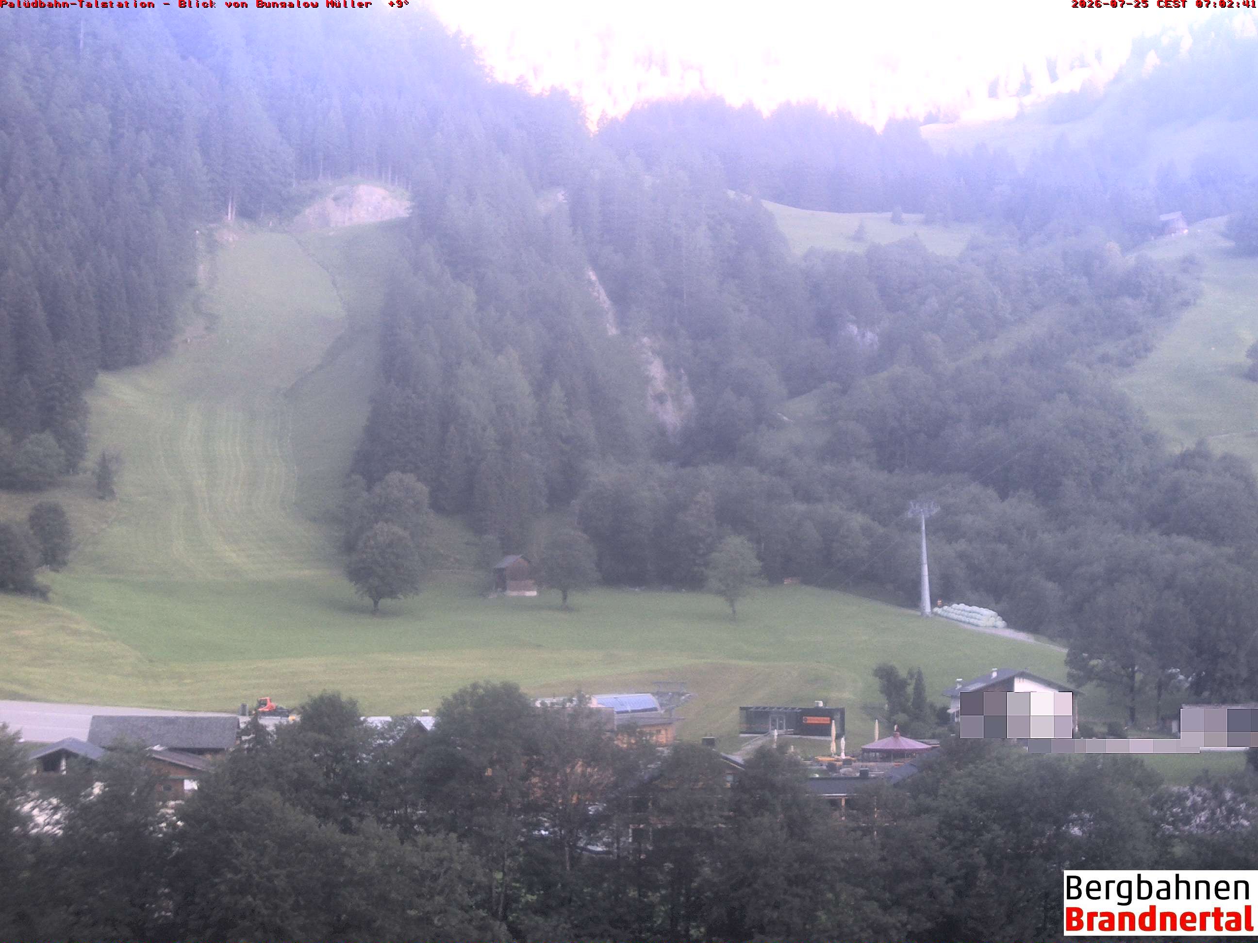 Archiv Foto Webcam Talstation Palüdbahn, Brand bei Bludenz