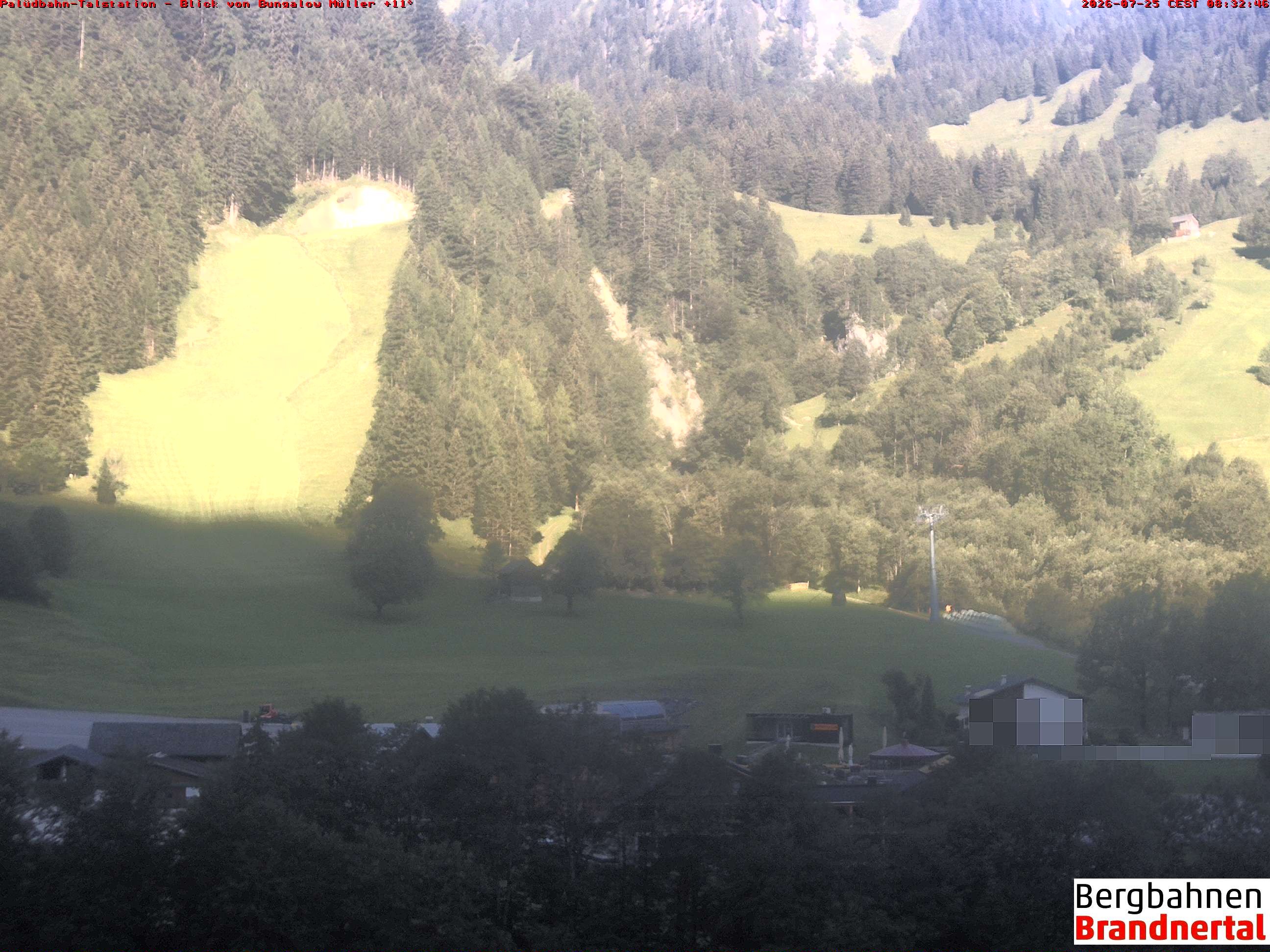 Archiv Foto Webcam Talstation Palüdbahn, Brand bei Bludenz