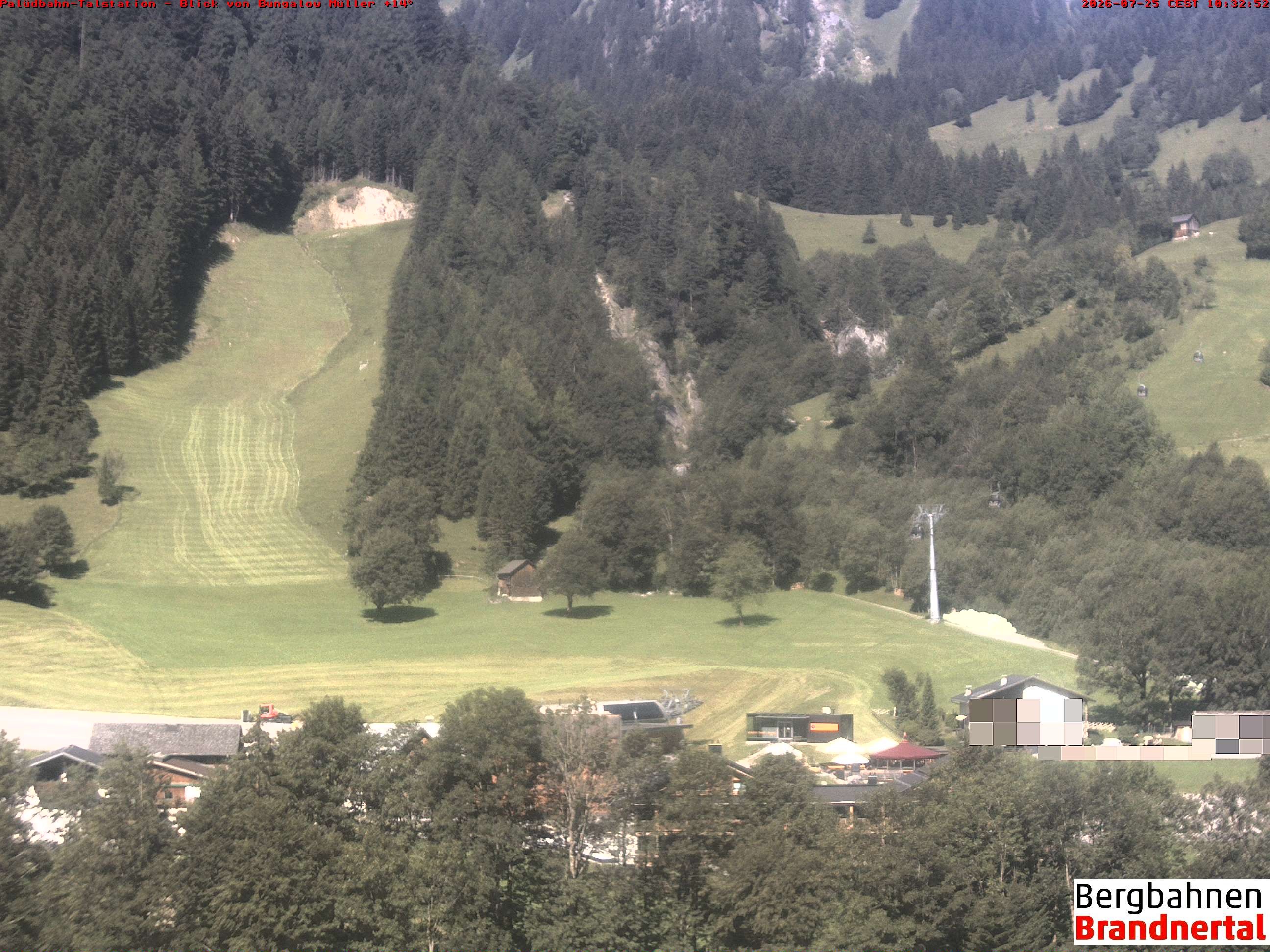 Archiv Foto Webcam Talstation Palüdbahn, Brand bei Bludenz