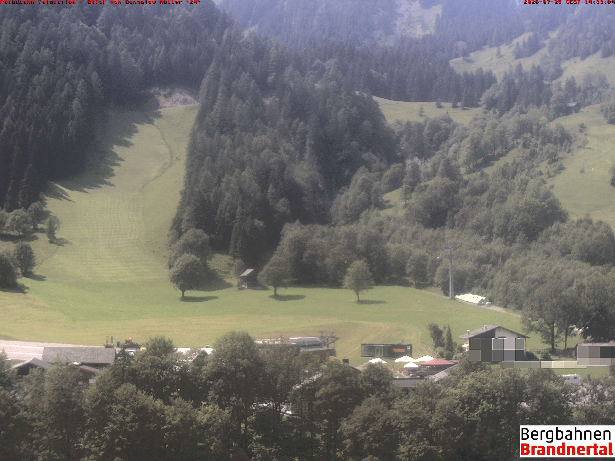 Archiv Foto Webcam Talstation Palüdbahn, Brand bei Bludenz