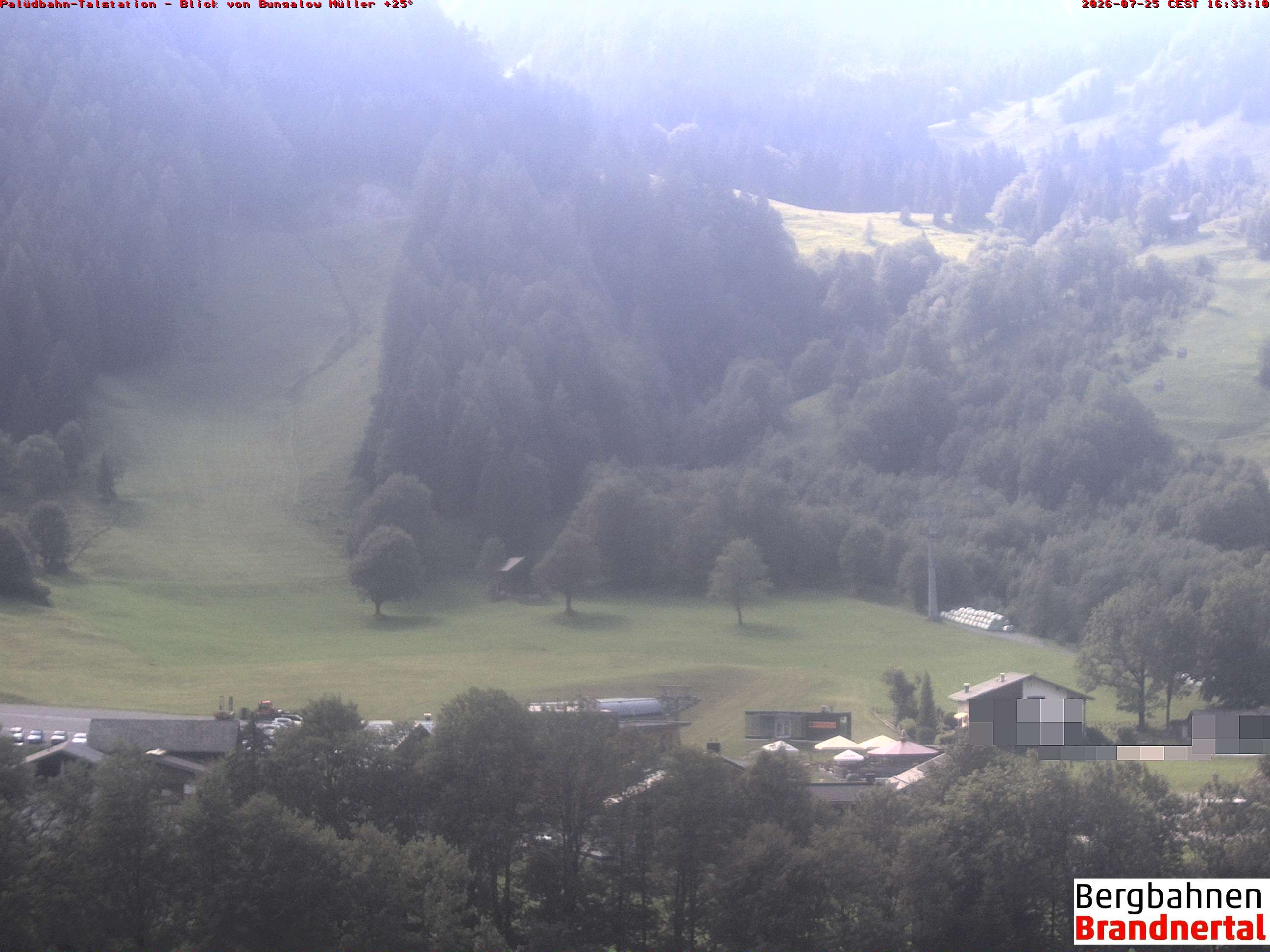 Archiv Foto Webcam Talstation Palüdbahn, Brand bei Bludenz