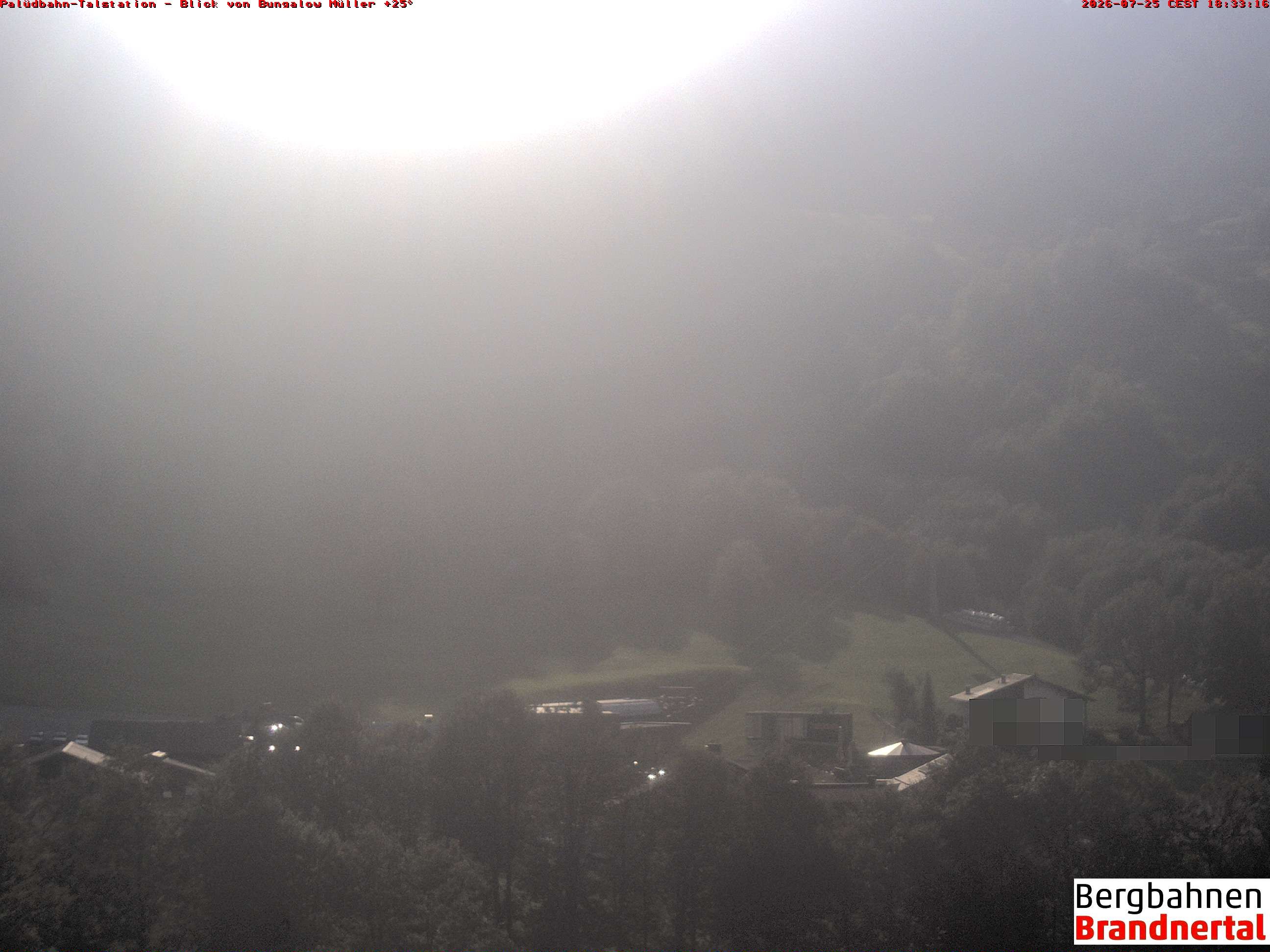 Archiv Foto Webcam Talstation Palüdbahn, Brand bei Bludenz