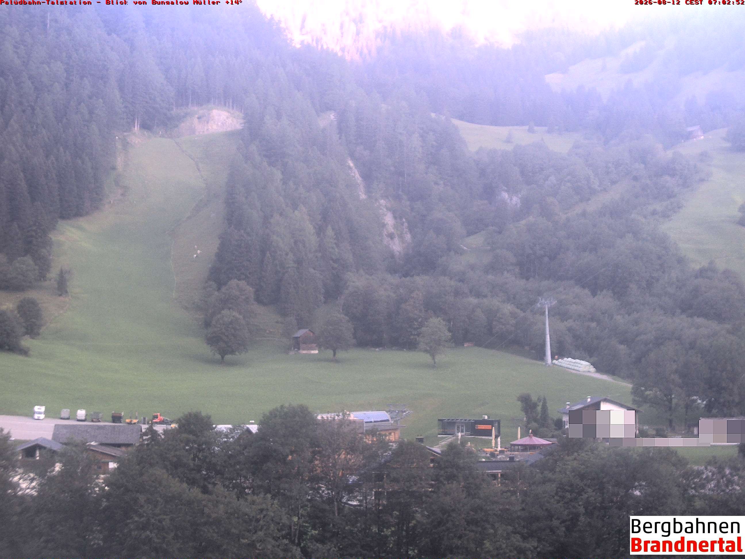 Archiv Foto Webcam Talstation Palüdbahn, Brand bei Bludenz