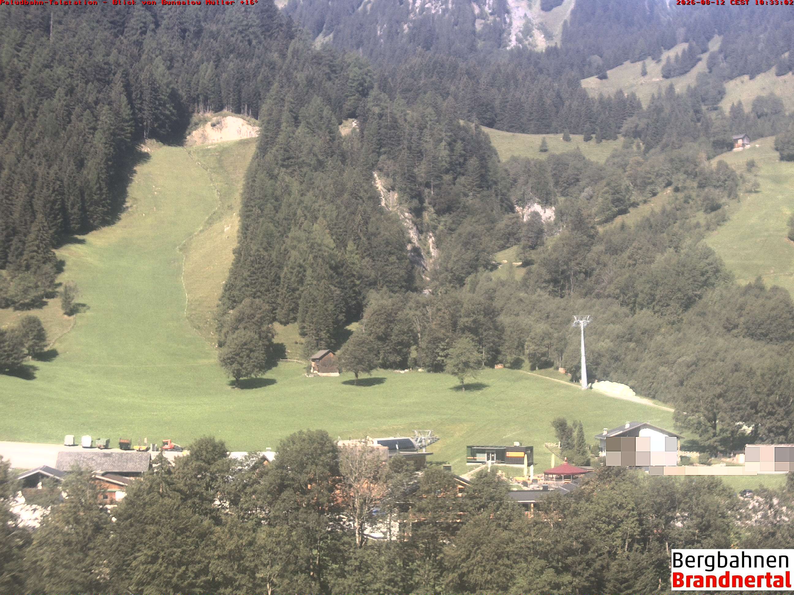 Archiv Foto Webcam Talstation Palüdbahn, Brand bei Bludenz
