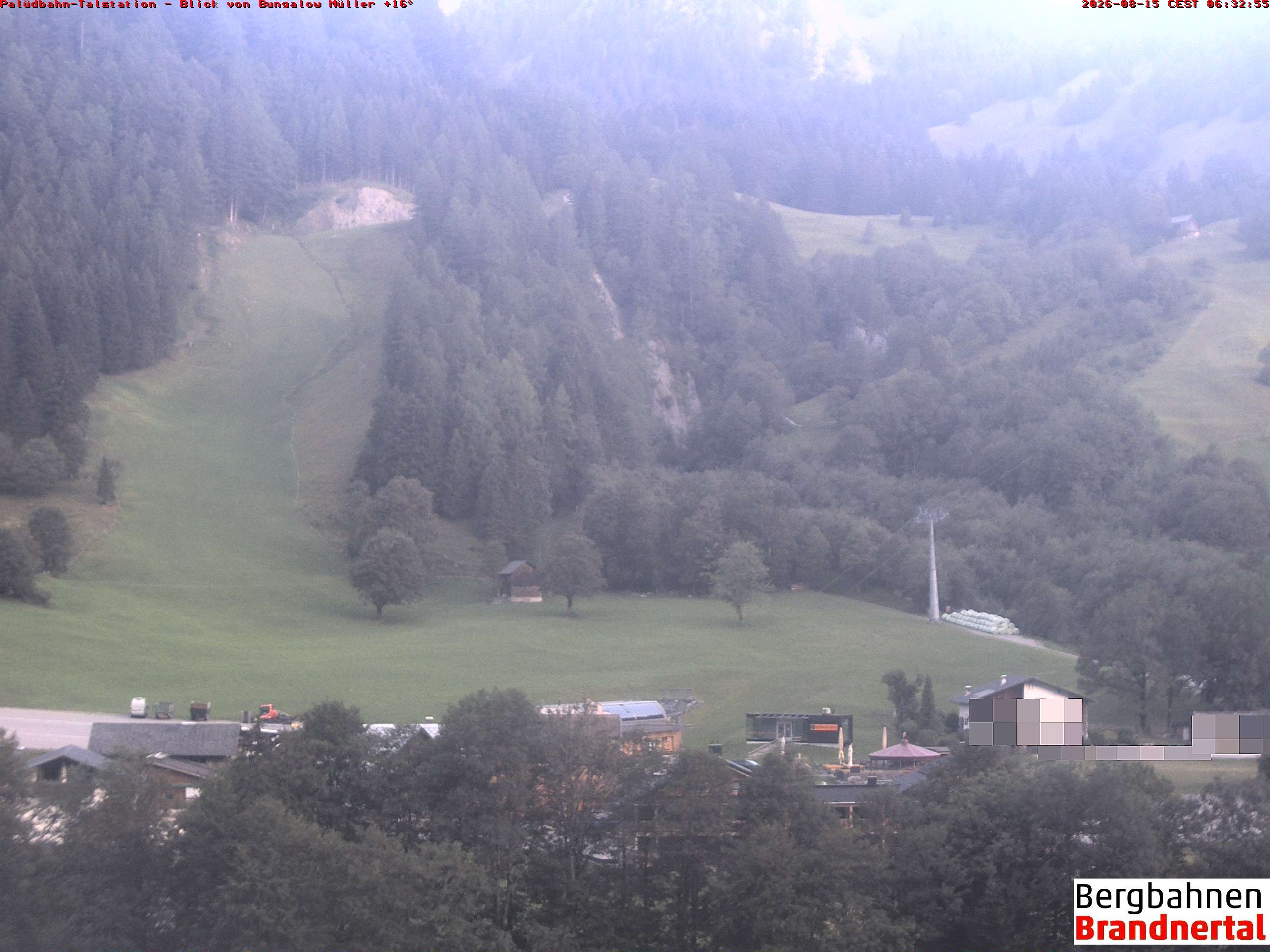 Archiv Foto Webcam Talstation Palüdbahn, Brand bei Bludenz