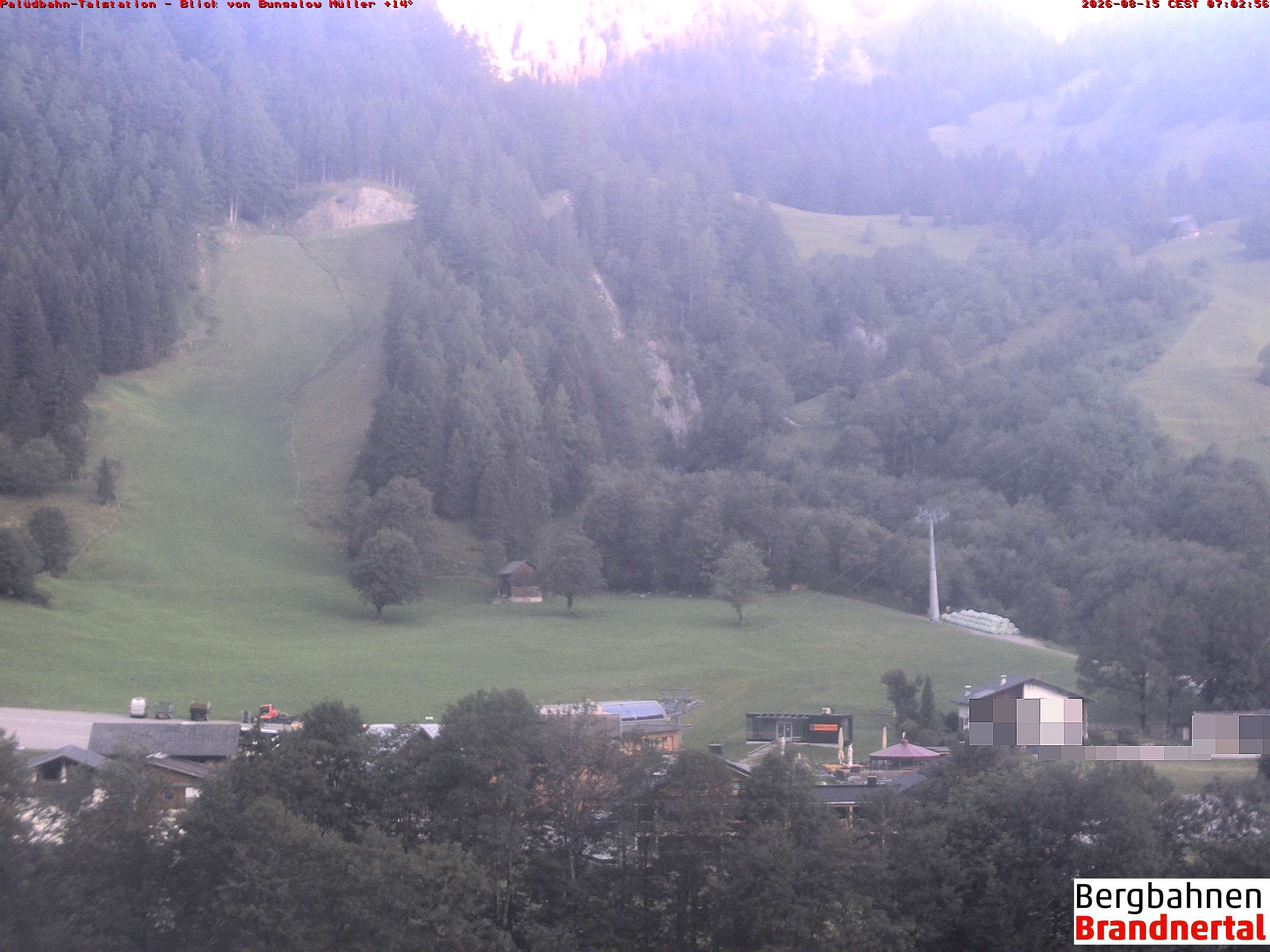 Archiv Foto Webcam Talstation Palüdbahn, Brand bei Bludenz