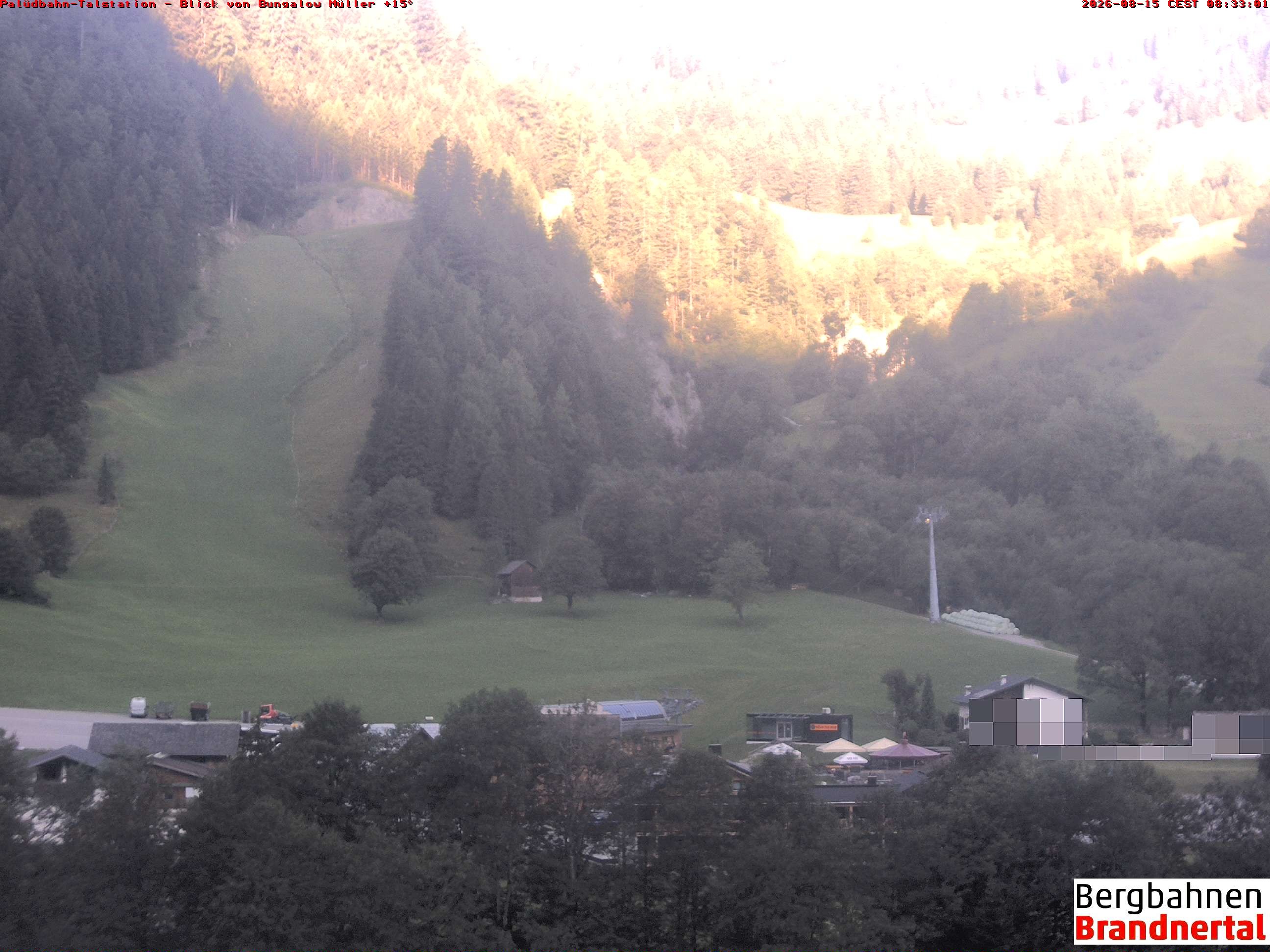 Archiv Foto Webcam Talstation Palüdbahn, Brand bei Bludenz