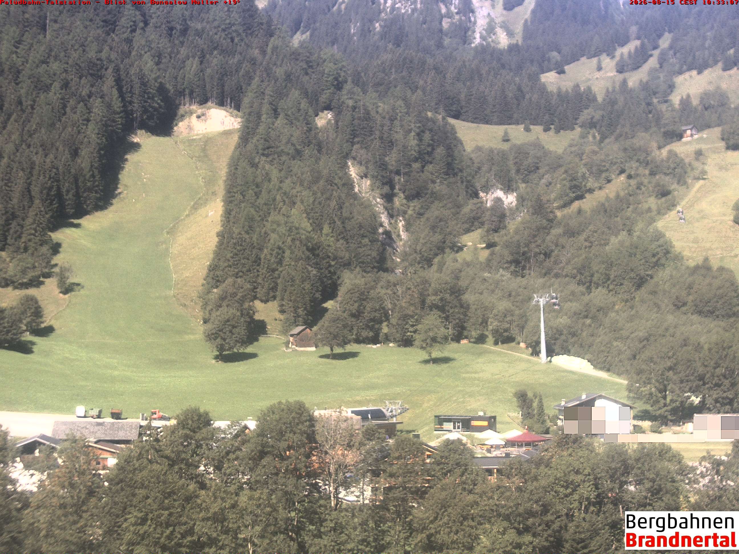 Archiv Foto Webcam Talstation Palüdbahn, Brand bei Bludenz