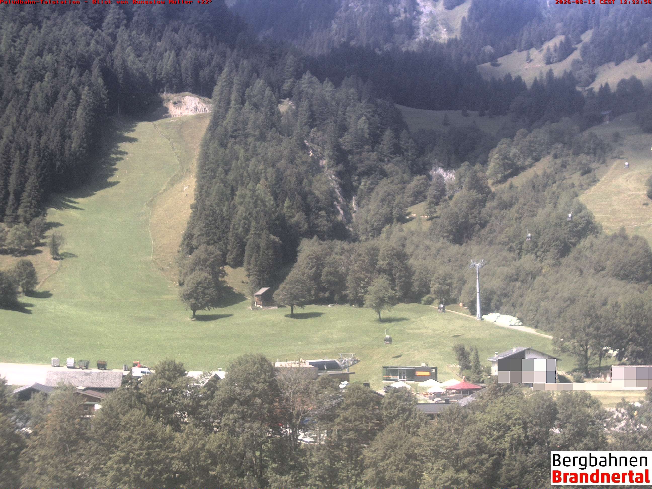 Archiv Foto Webcam Talstation Palüdbahn, Brand bei Bludenz
