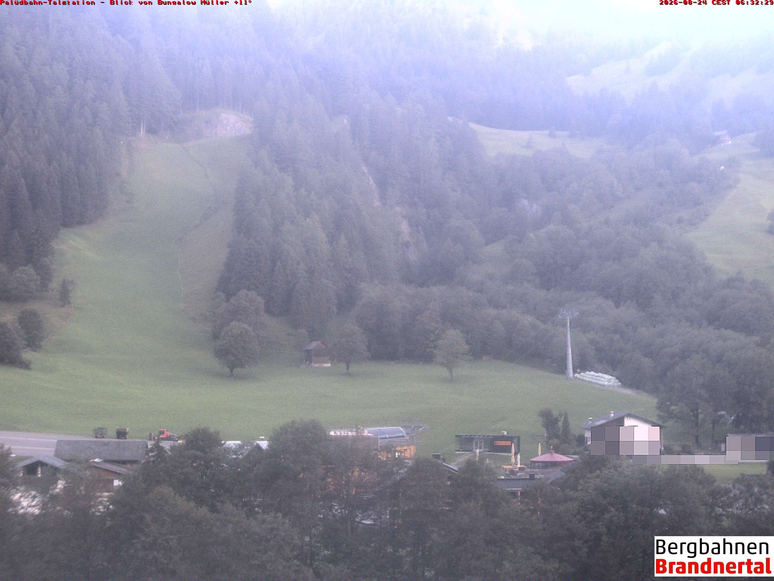 Archiv Foto Webcam Talstation Palüdbahn, Brand bei Bludenz