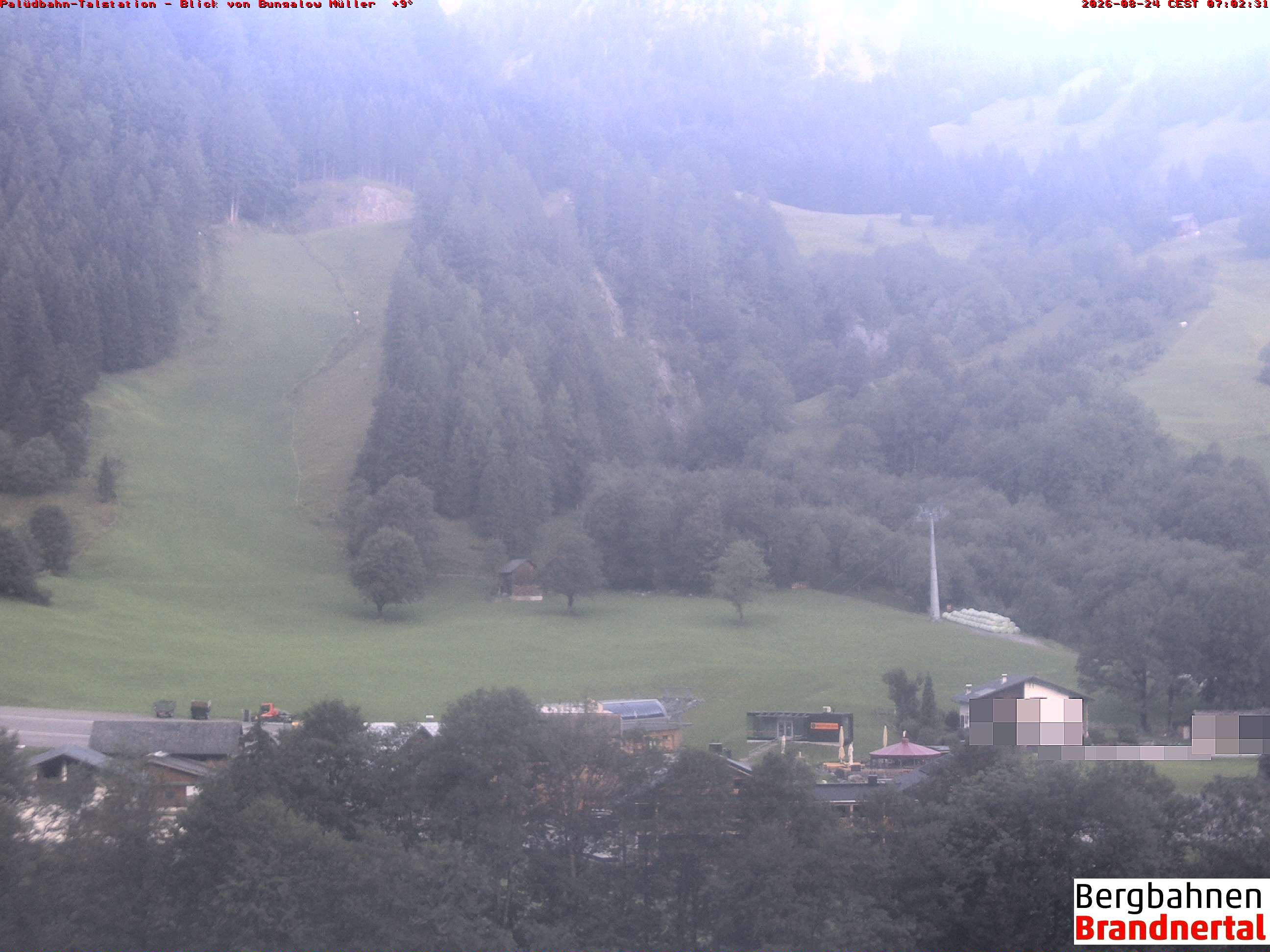 Archiv Foto Webcam Talstation Palüdbahn, Brand bei Bludenz