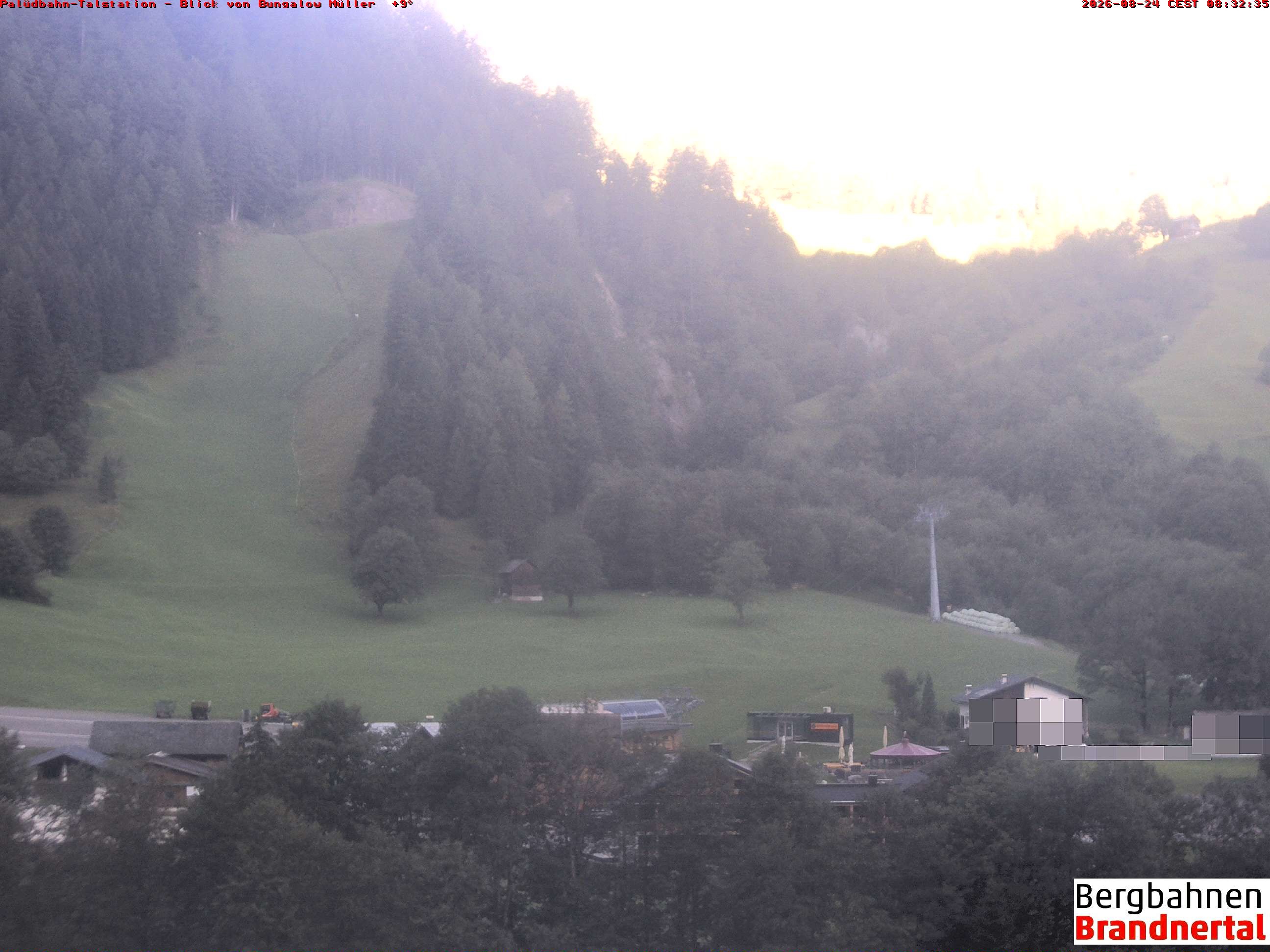 Archiv Foto Webcam Talstation Palüdbahn, Brand bei Bludenz
