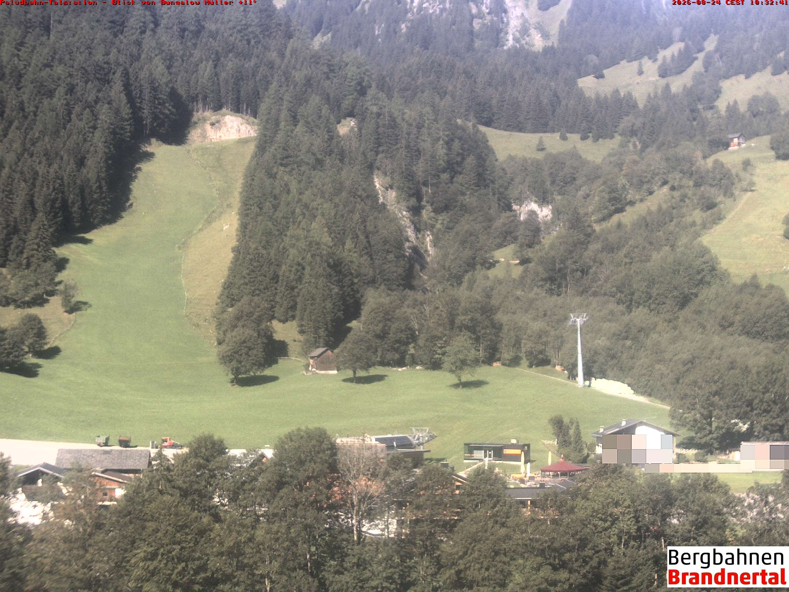 Archiv Foto Webcam Talstation Palüdbahn, Brand bei Bludenz