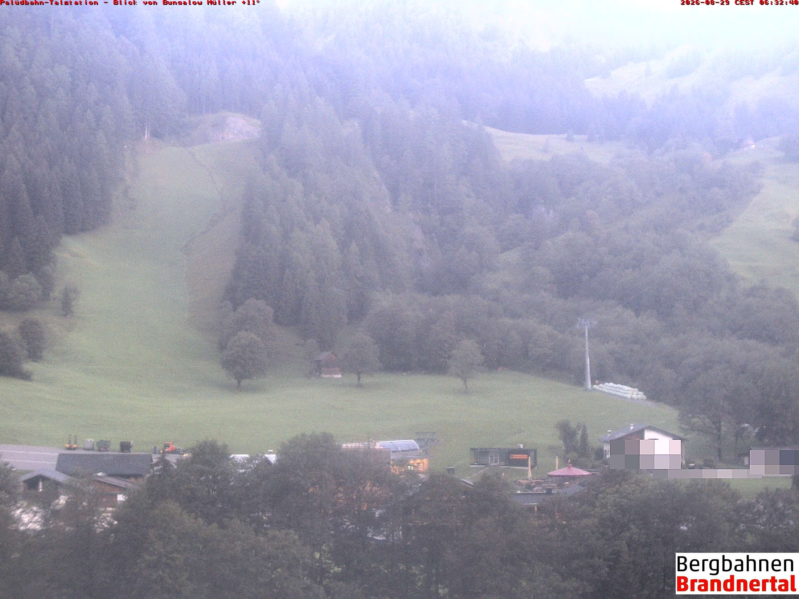Archived image Webcam base station "Palüdbahn", Brand near Bludenz