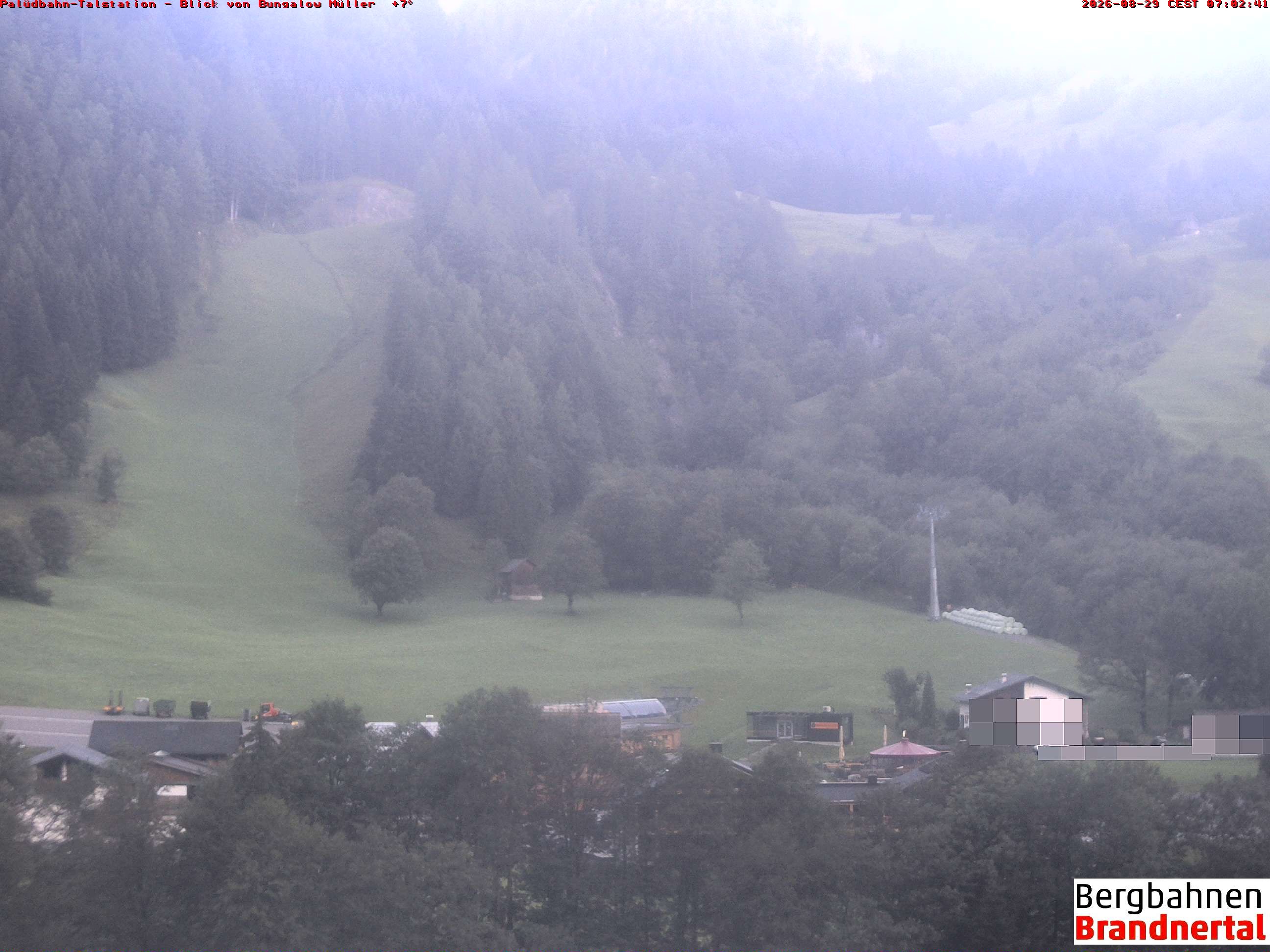 Archived image Webcam base station "Palüdbahn", Brand near Bludenz