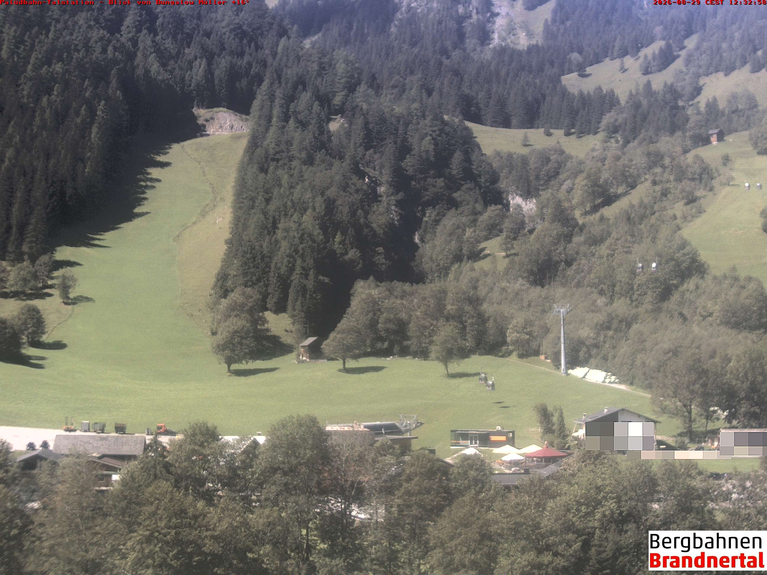 Archived image Webcam base station "Palüdbahn", Brand near Bludenz