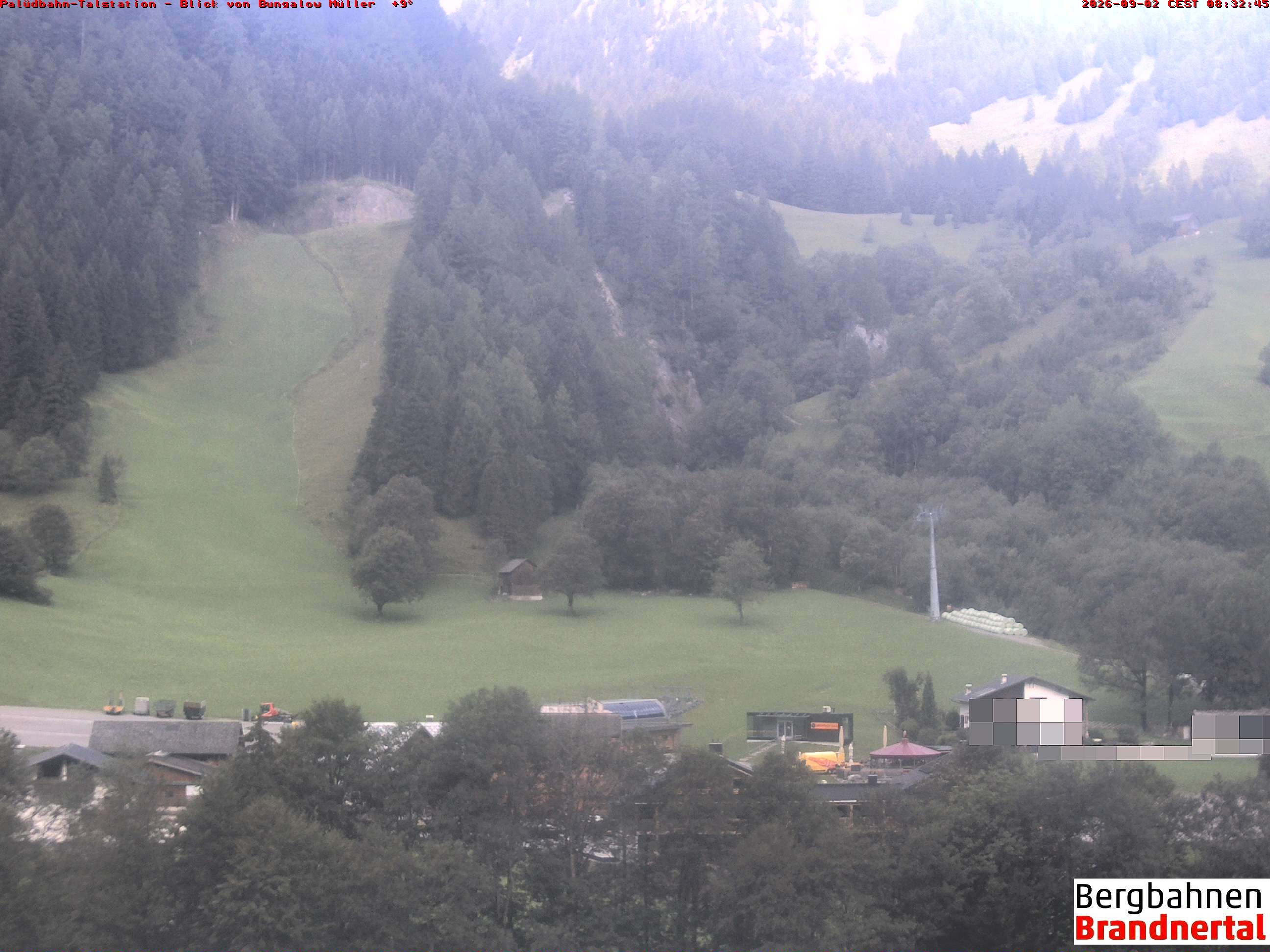 Archiv Foto Webcam Talstation Palüdbahn, Brand bei Bludenz