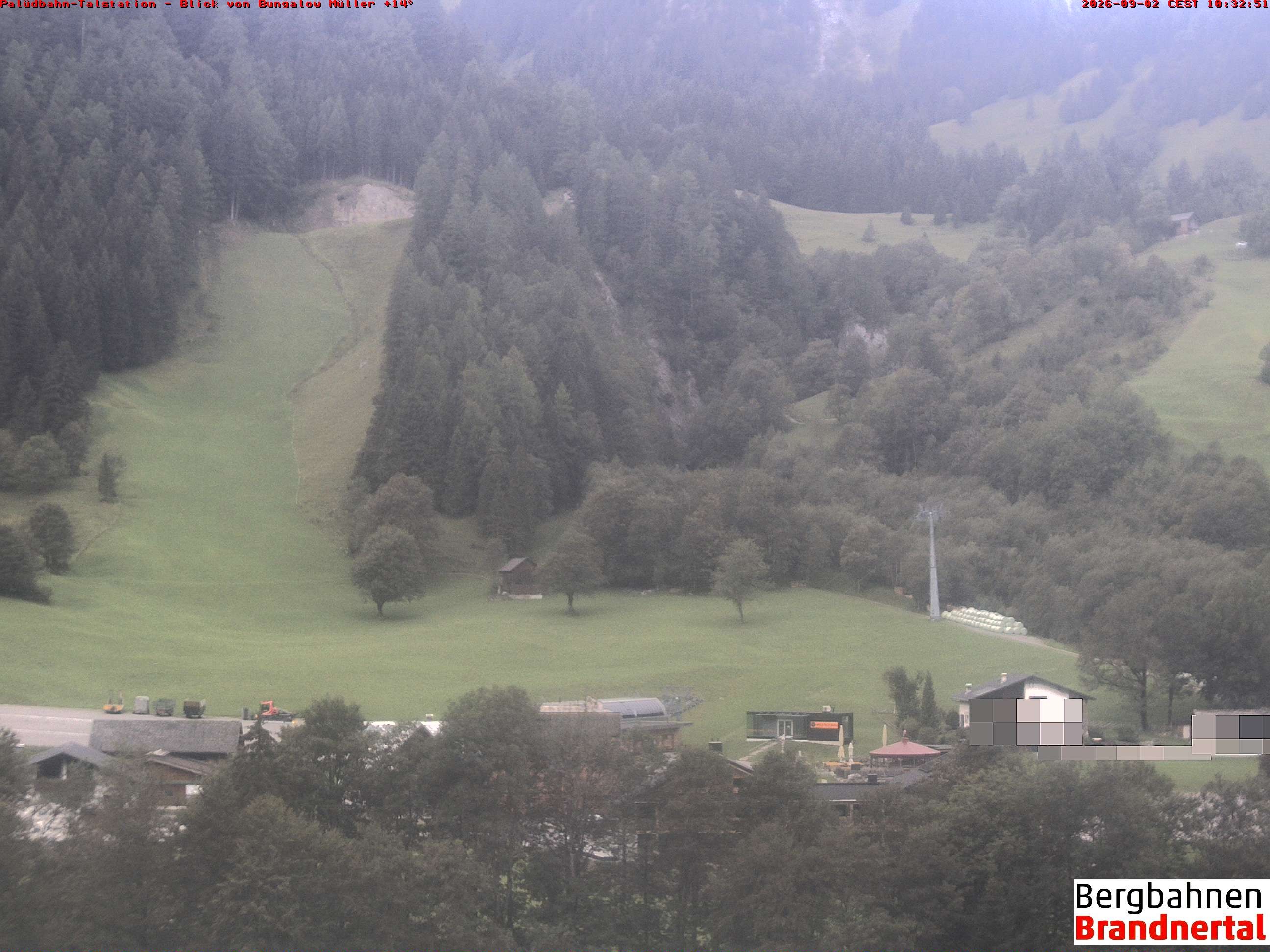 Archiv Foto Webcam Talstation Palüdbahn, Brand bei Bludenz