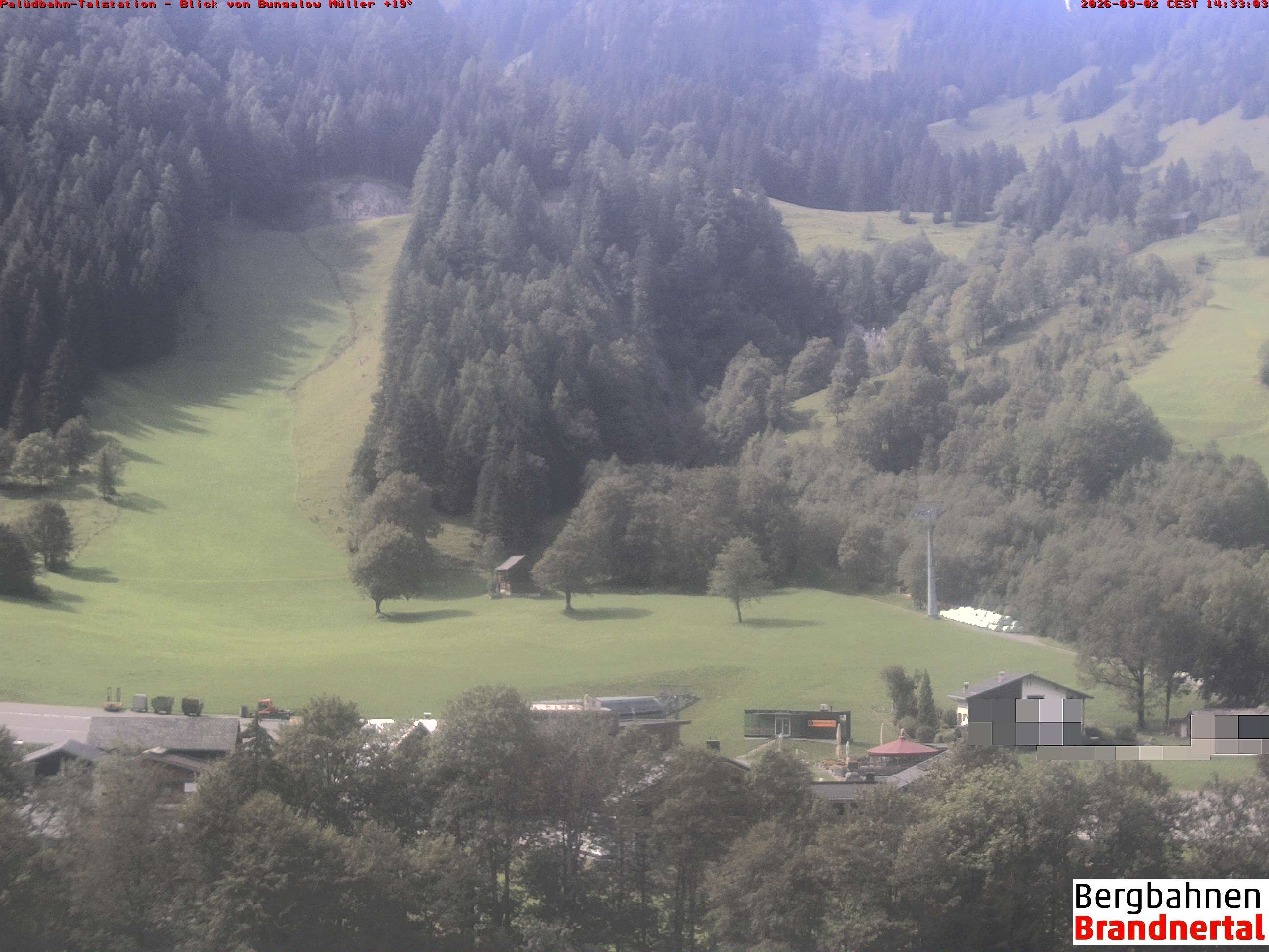 Archiv Foto Webcam Talstation Palüdbahn, Brand bei Bludenz