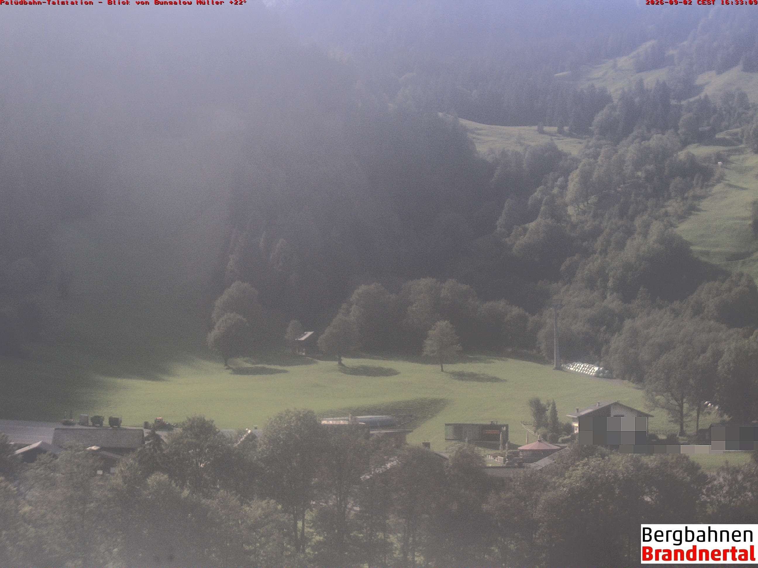 Archiv Foto Webcam Talstation Palüdbahn, Brand bei Bludenz