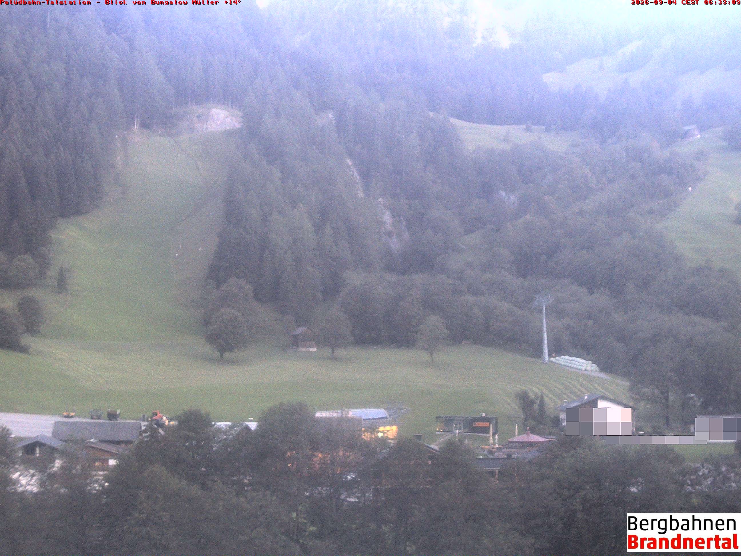 Archived image Webcam base station "Palüdbahn", Brand near Bludenz