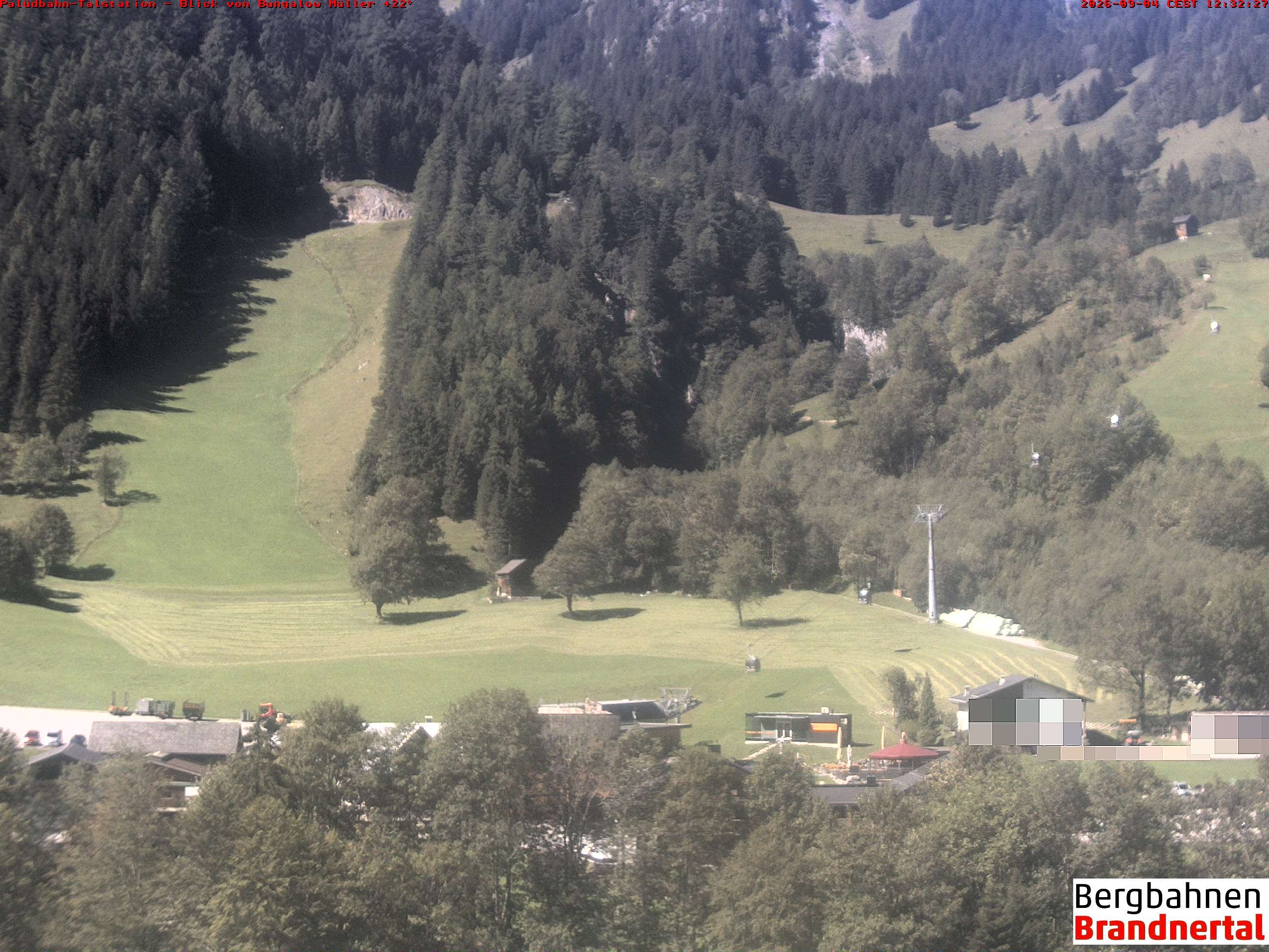 Archived image Webcam base station "Palüdbahn", Brand near Bludenz