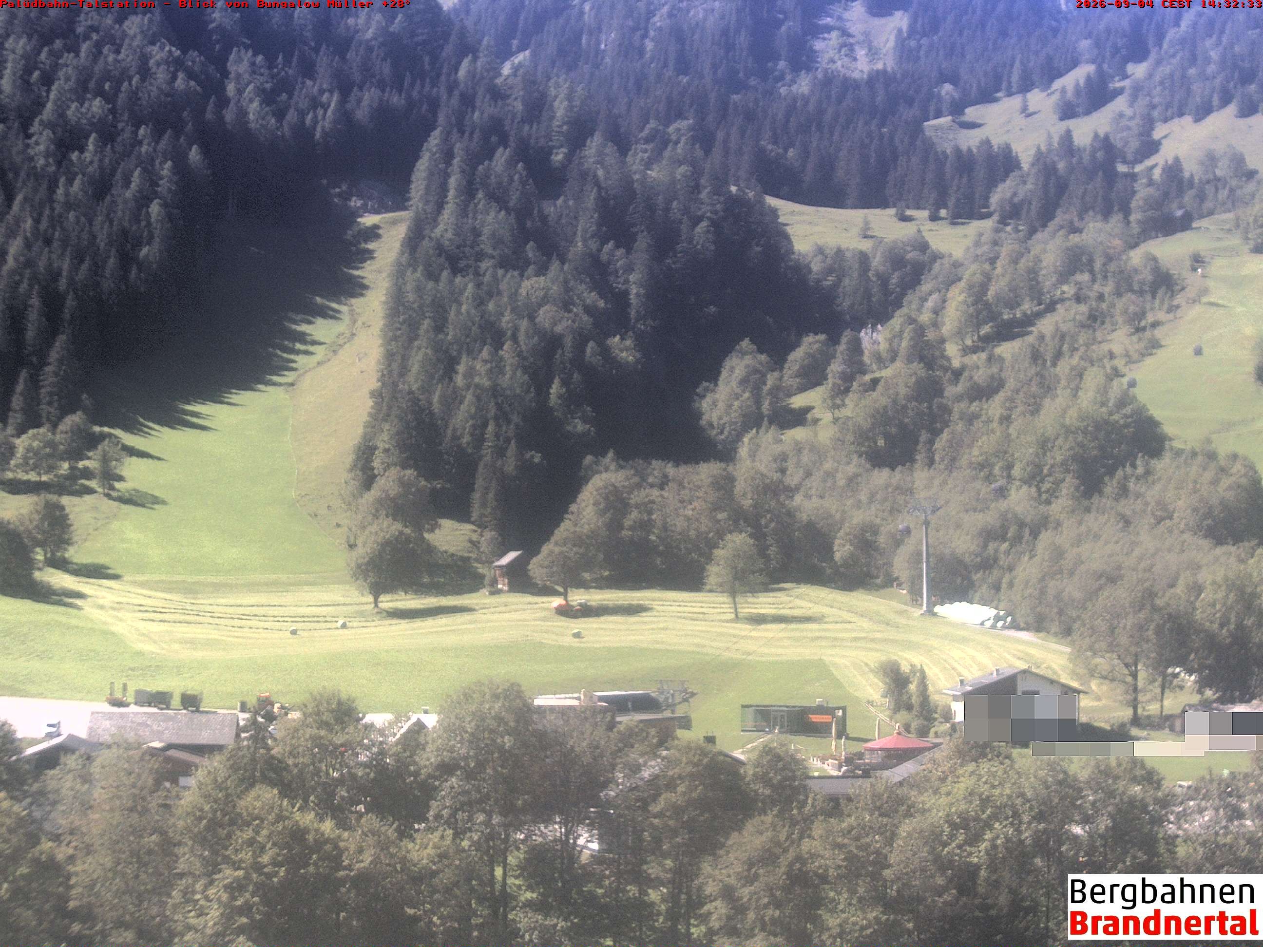 Archived image Webcam base station "Palüdbahn", Brand near Bludenz