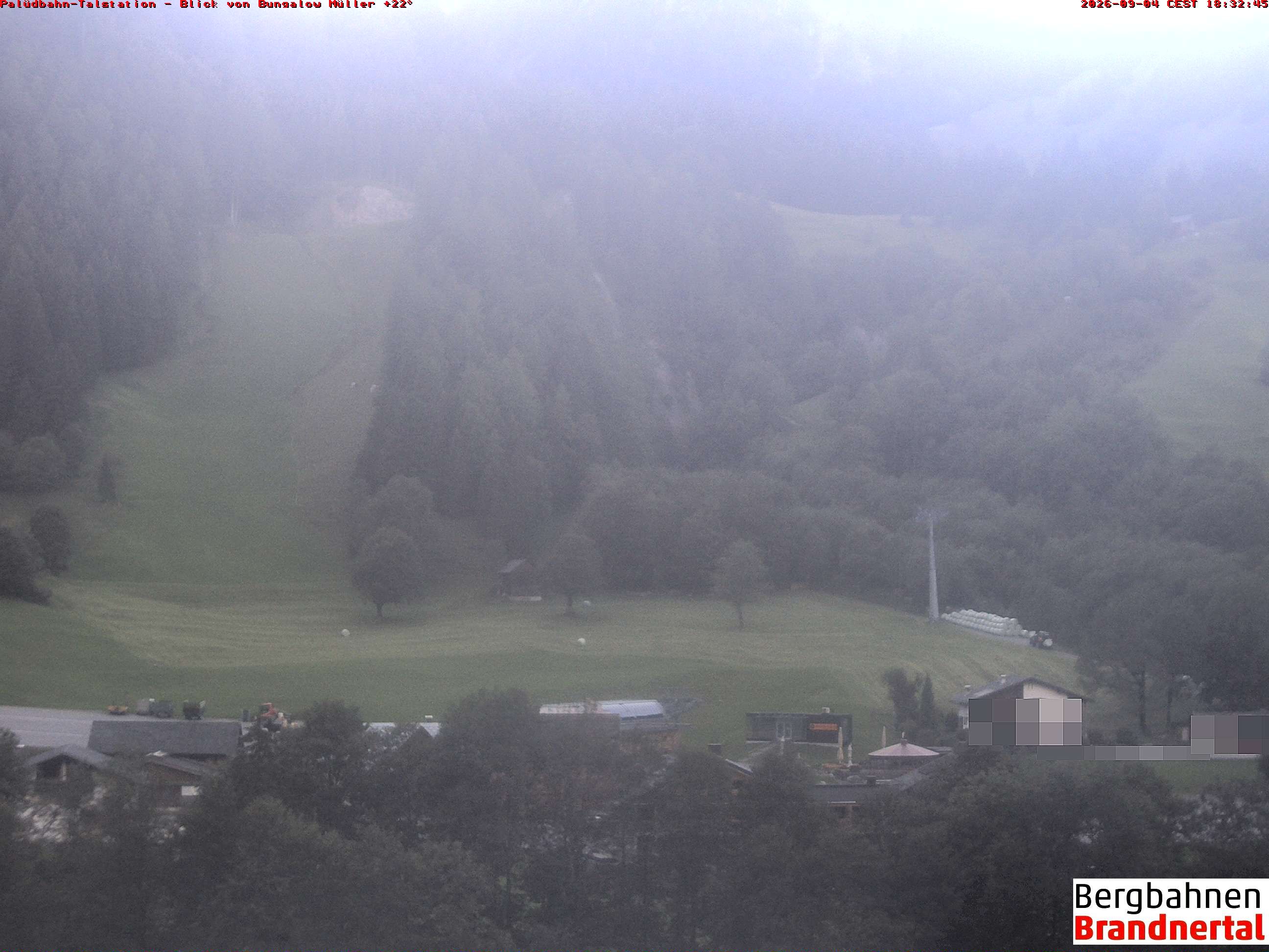 Archived image Webcam base station "Palüdbahn", Brand near Bludenz