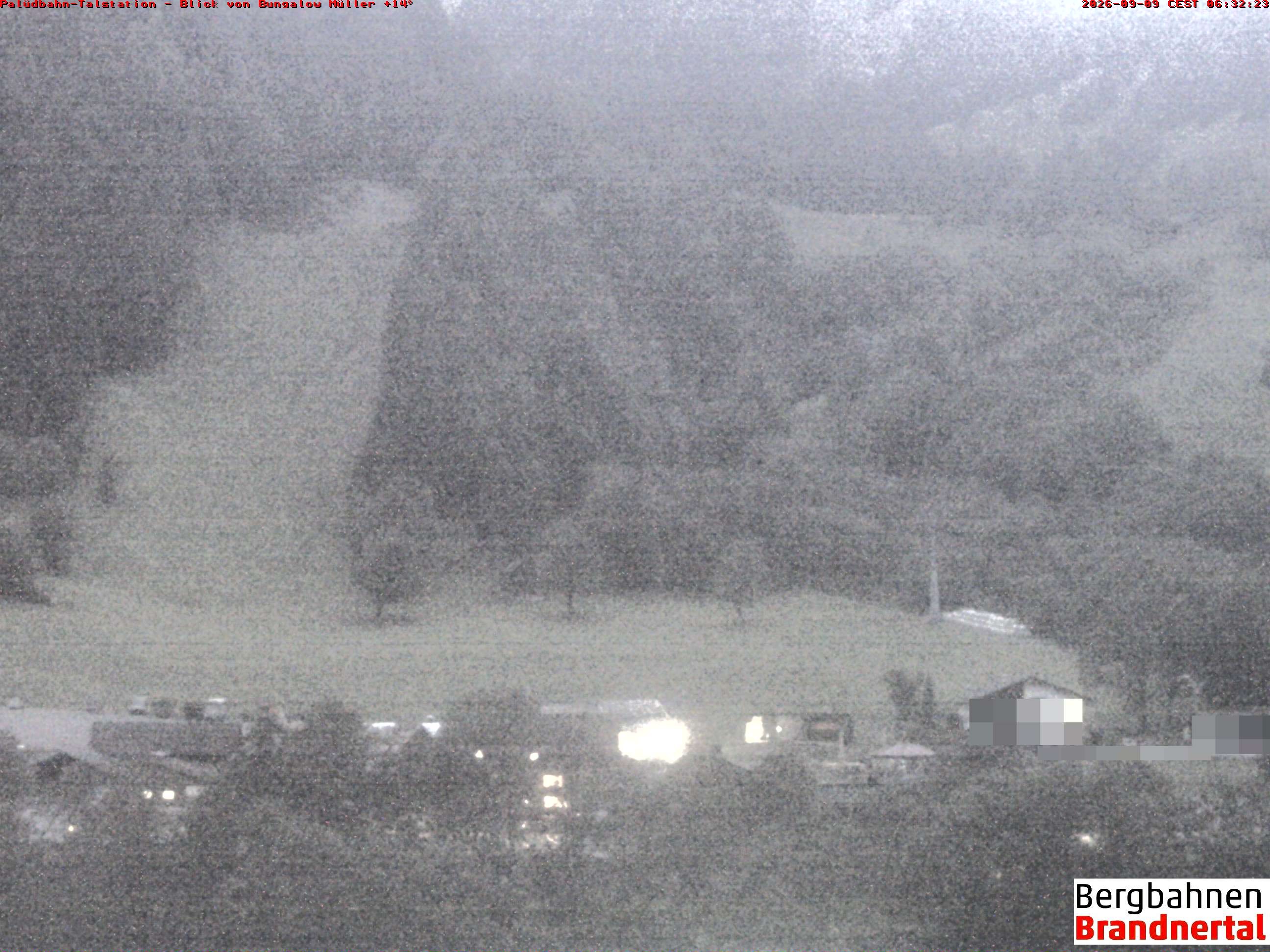 Archived image Webcam base station "Palüdbahn", Brand near Bludenz