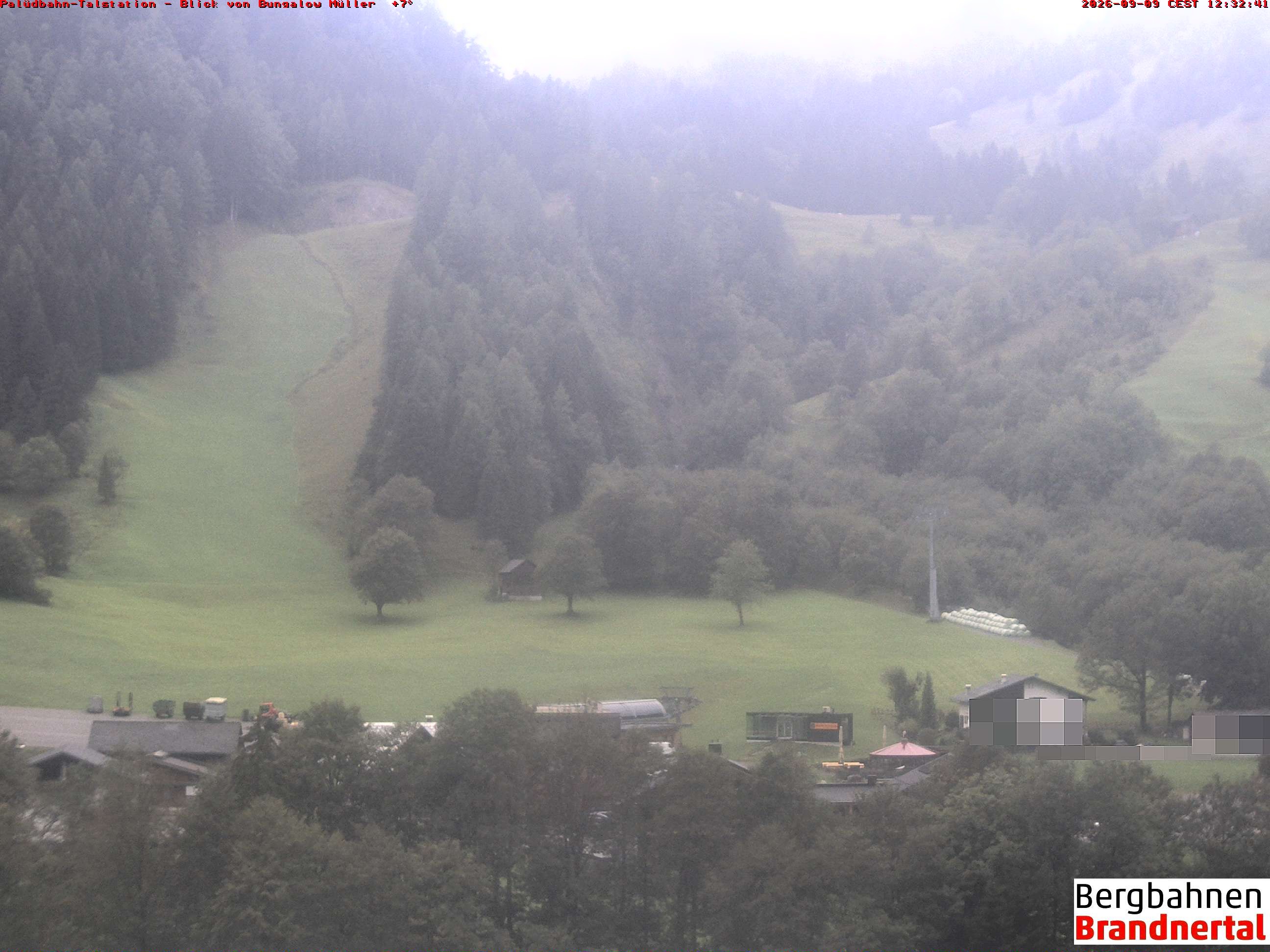 Archived image Webcam base station "Palüdbahn", Brand near Bludenz