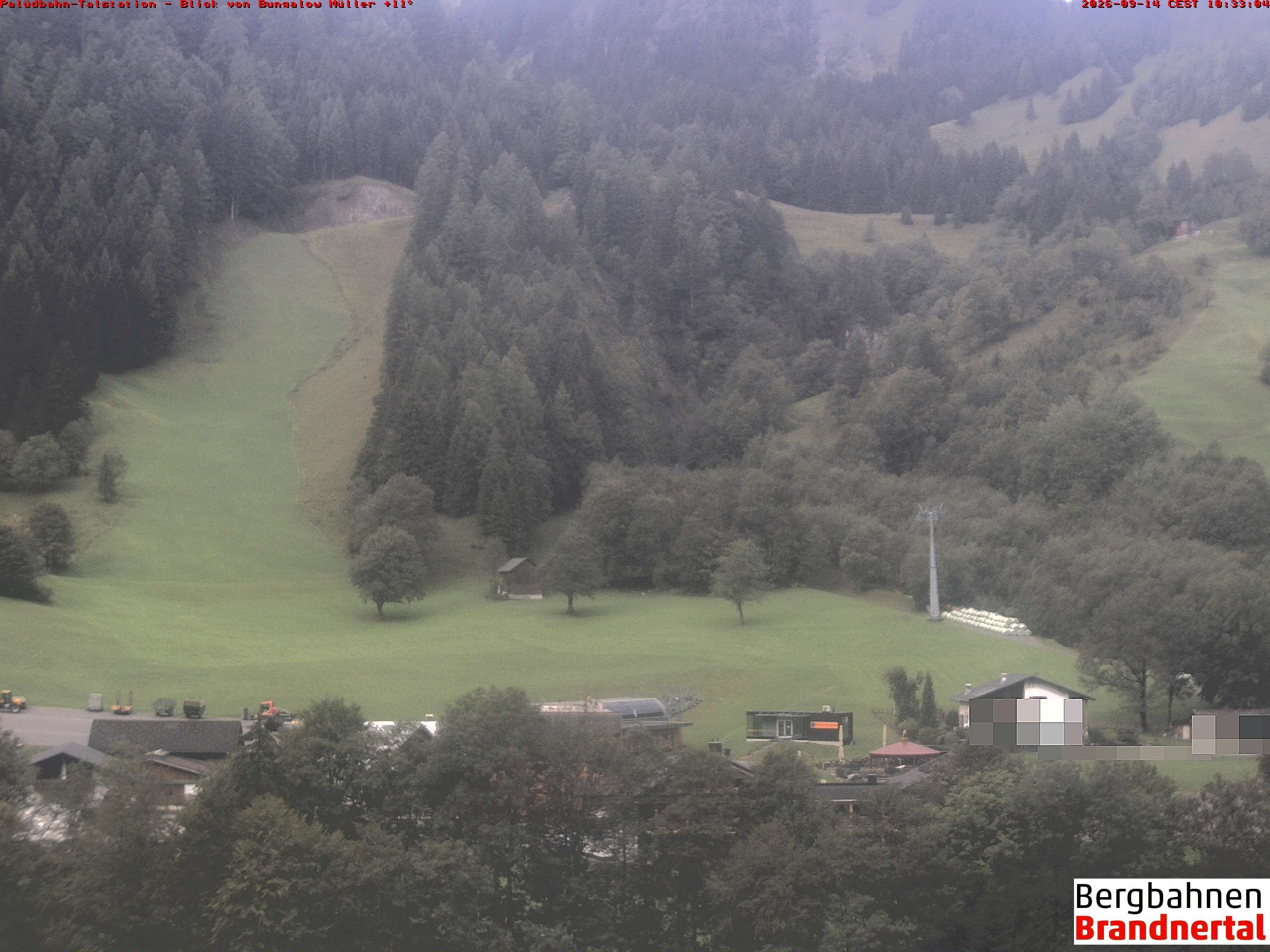 Archiv Foto Webcam Talstation Palüdbahn, Brand bei Bludenz